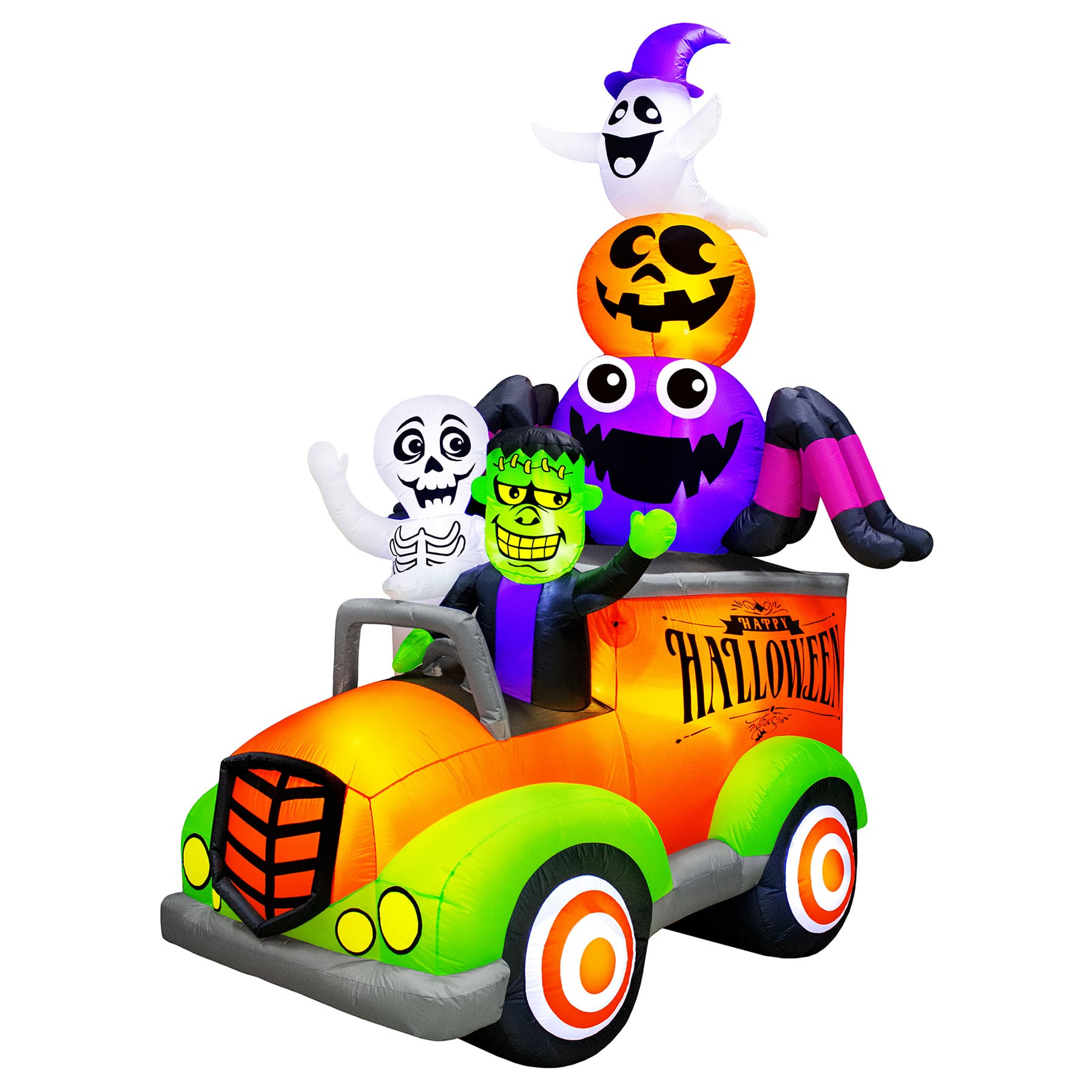 Spooky Squad Truck Halloween Inflatable, 10.5'
