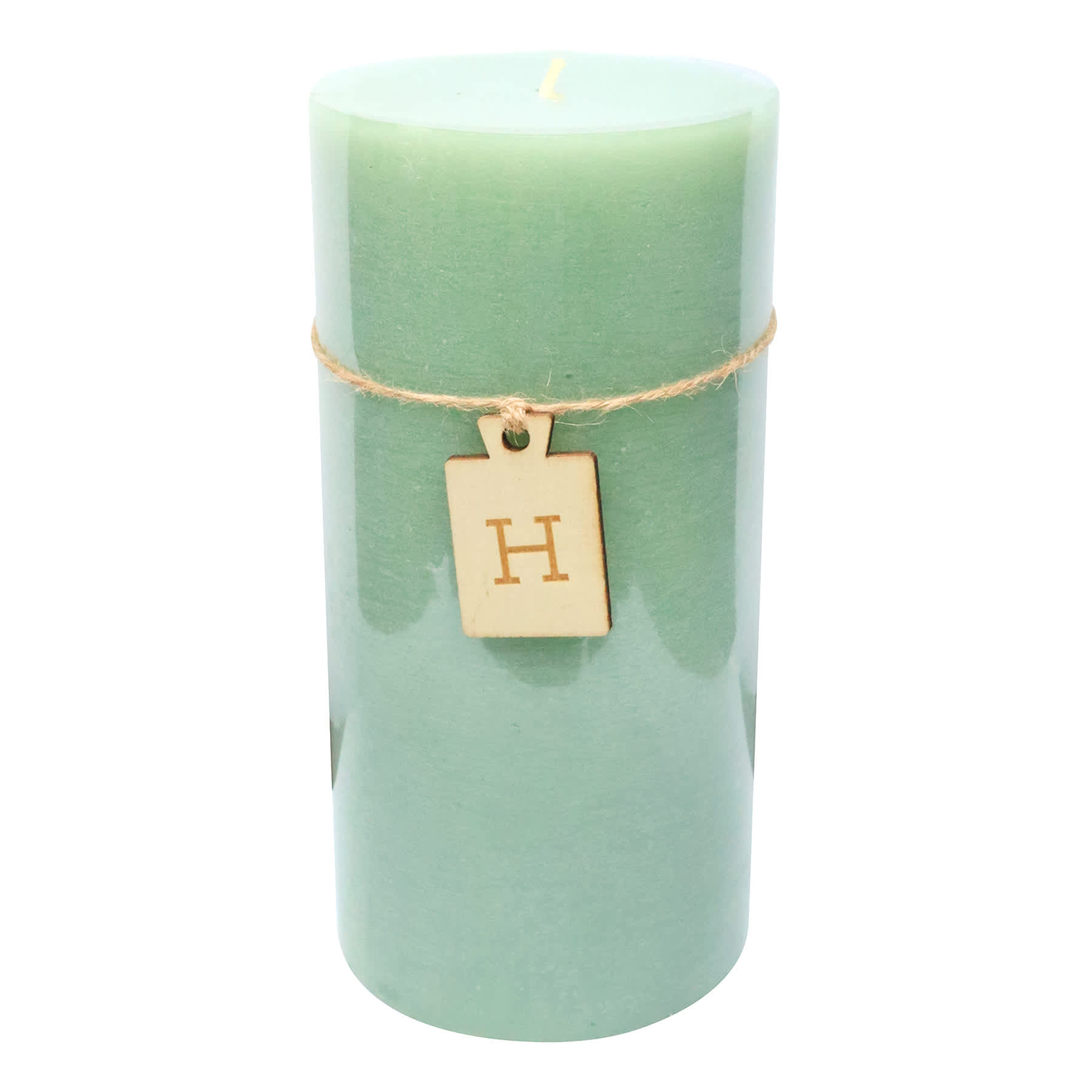 Honeybloom Green Unscented Rustic Pillar Candle, 4x8