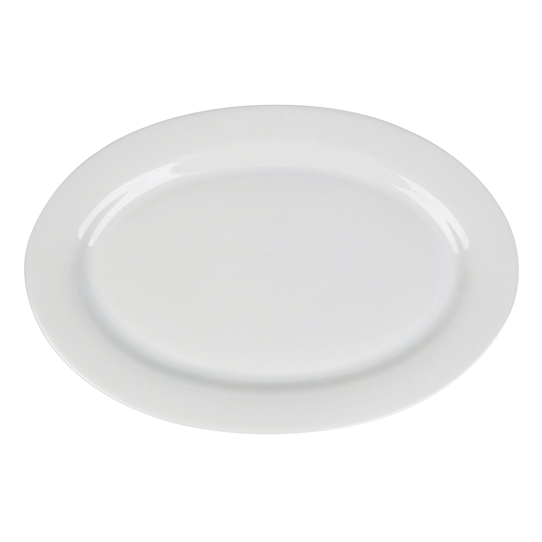 White Porcelain Oval Platter, 16"