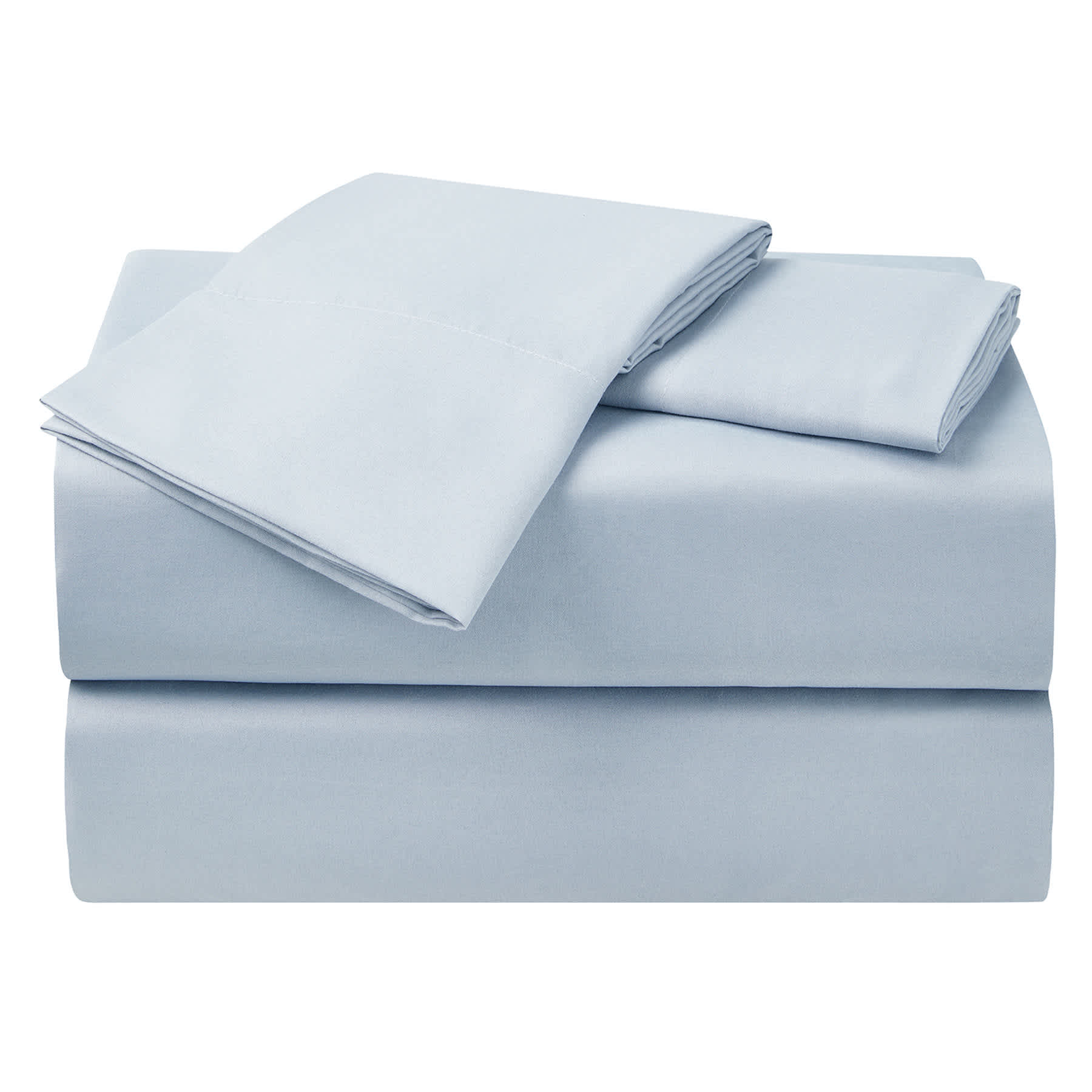 4-Piece Light Blue Microfiber Essential Sheet Set, King