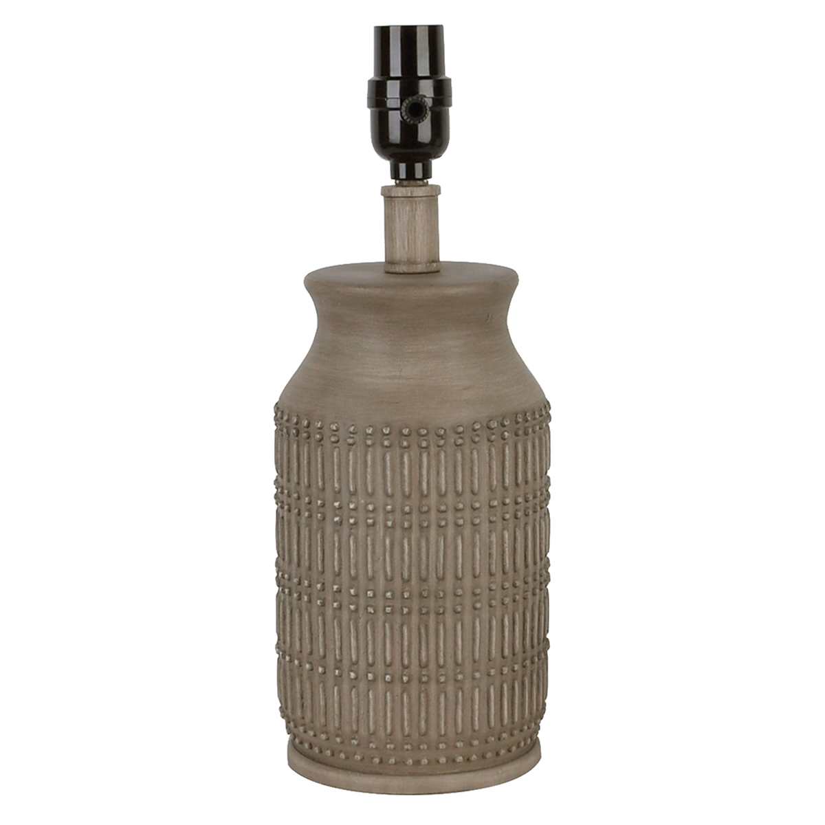 Found & Fable Brown Wood Textured Small Lamp Base, 13"