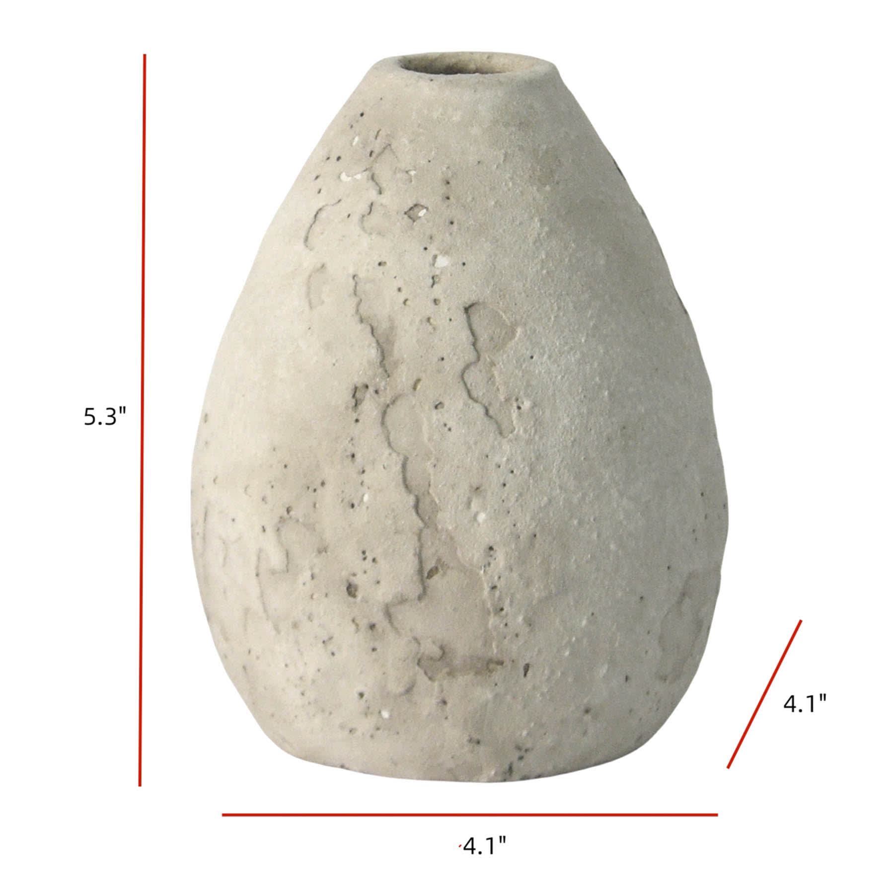 Neutral Ceramic Vase, 5"