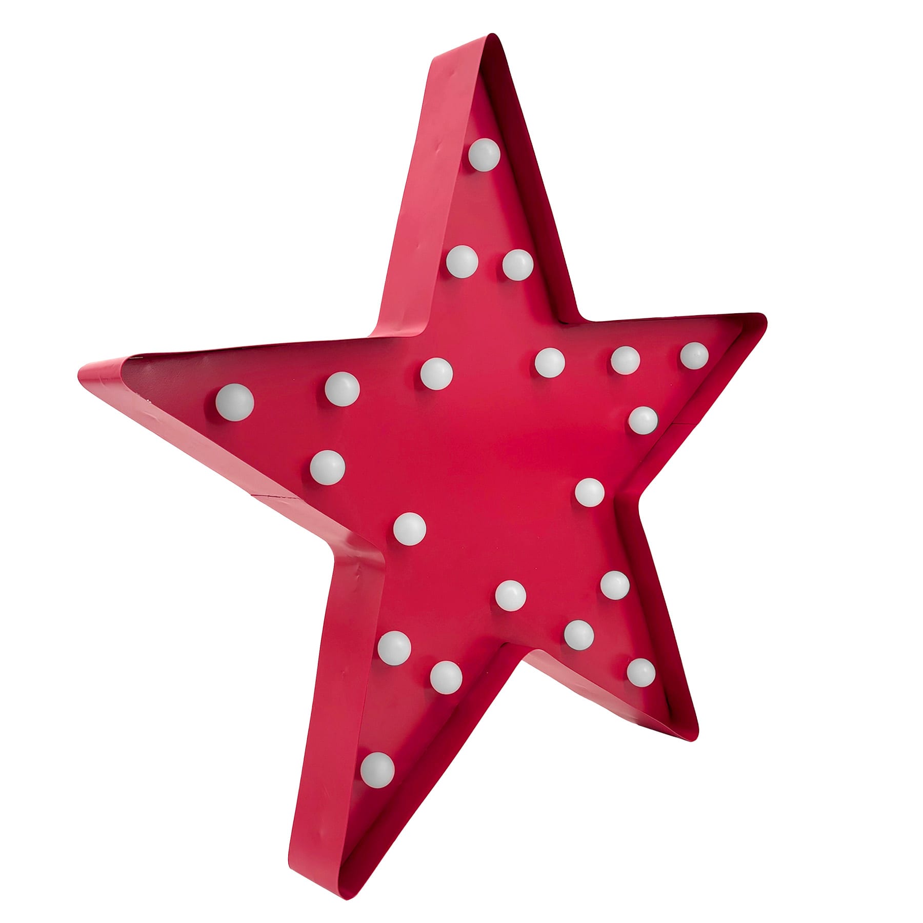 Homespun Patriotic LED Red Star, 23"