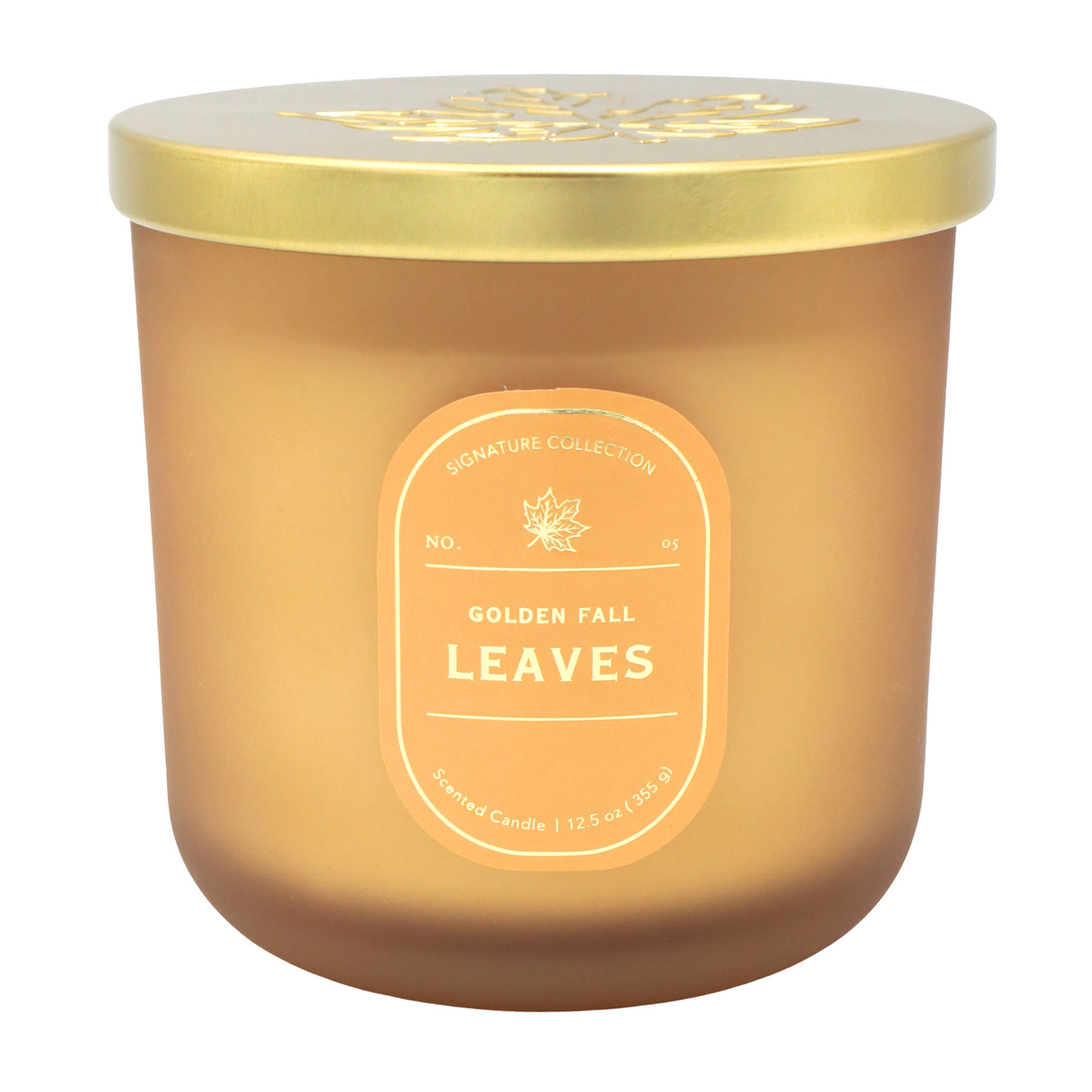 Golden Fall Leaves Scented Jar Candle, 12.5oz