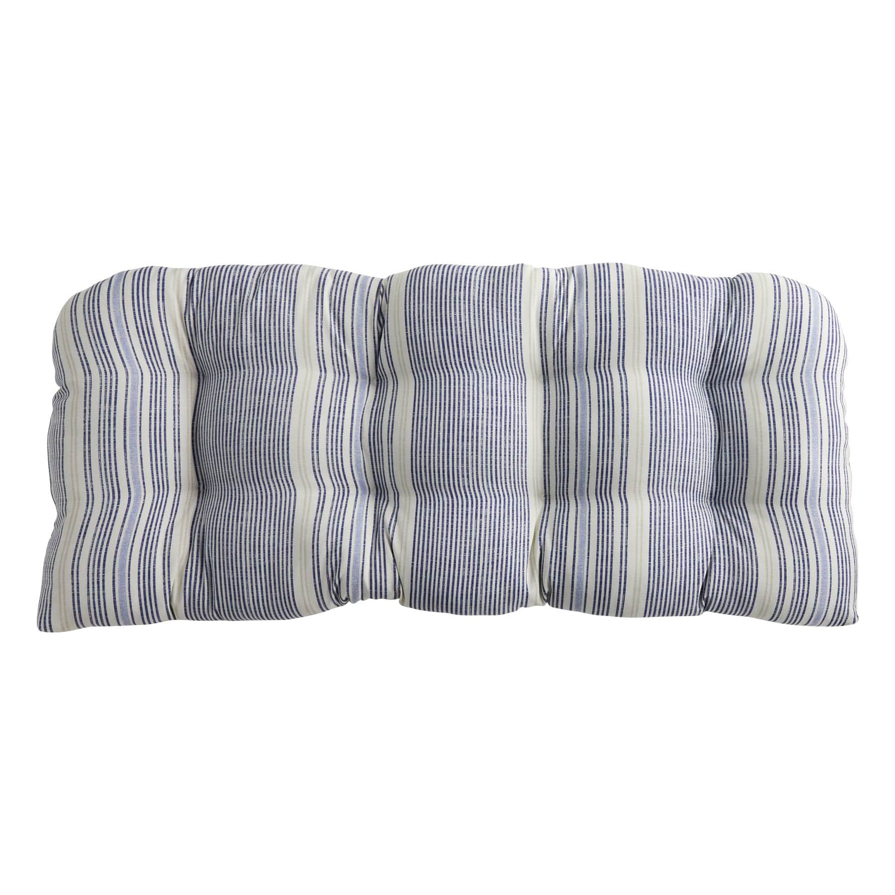 Calisto Pinstripe Outdoor Wicker Settee Cushion