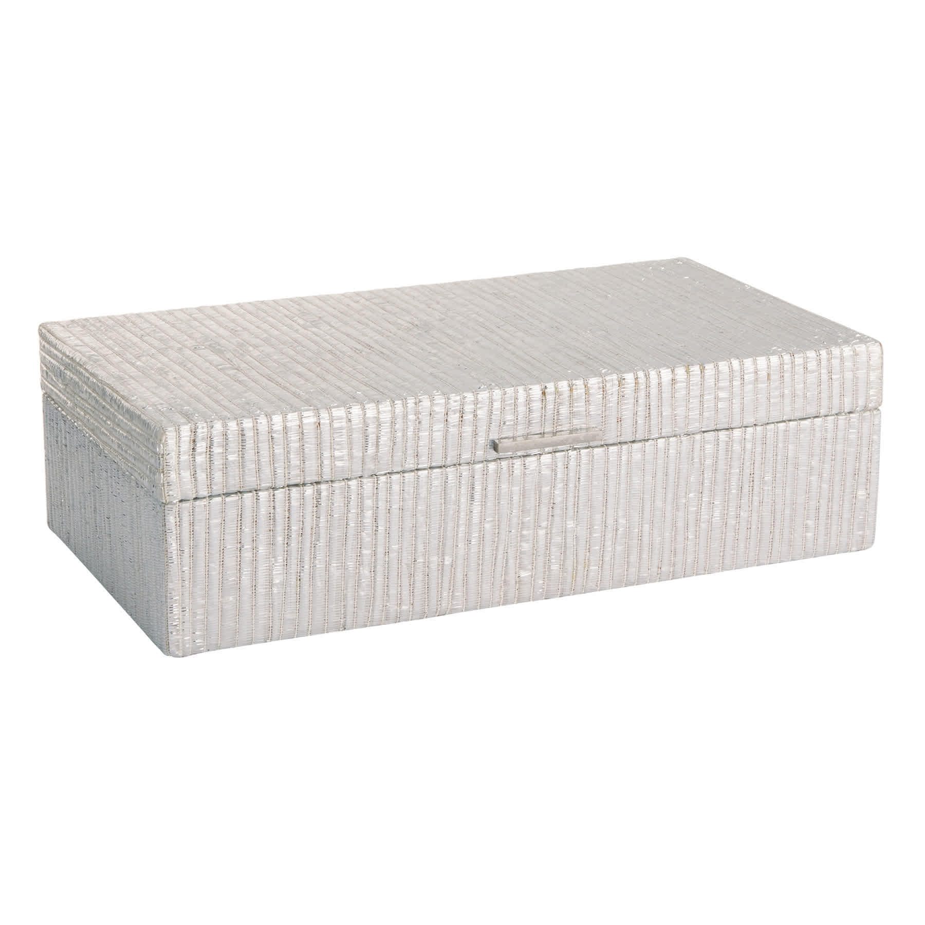 Laila Ali Metallic Seagrass Decorative Box, Large