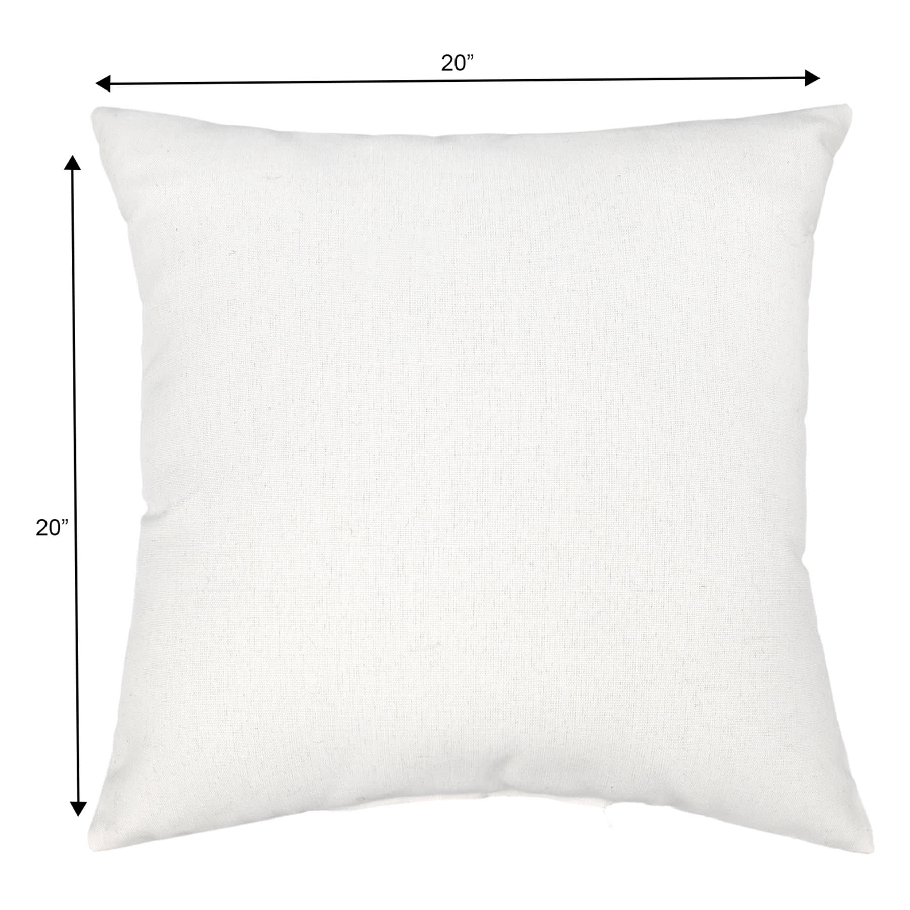 Natural Canvas Oversized Square Outdoor Throw Pillow, 20"