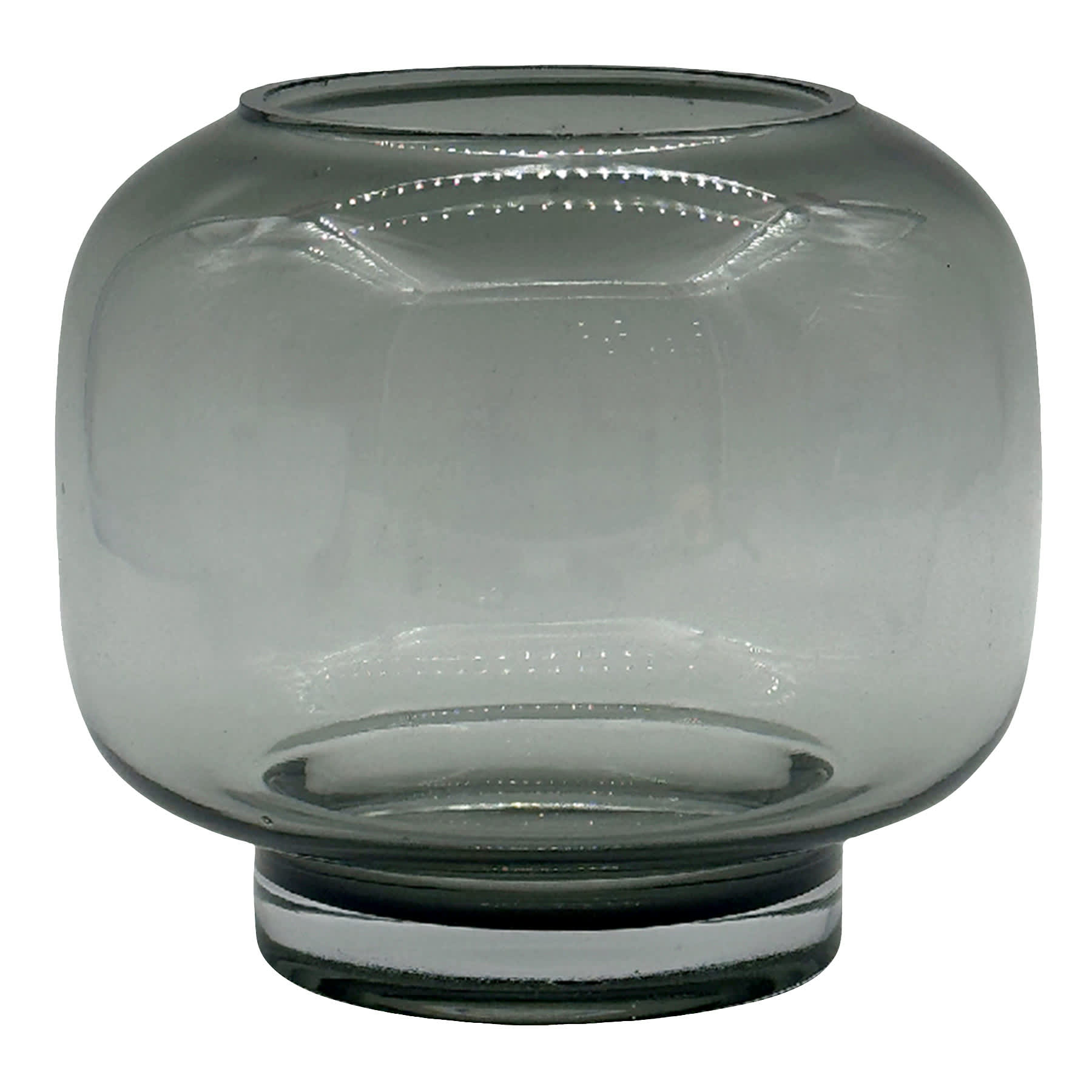 Smoke Glass Hurricane, 8"