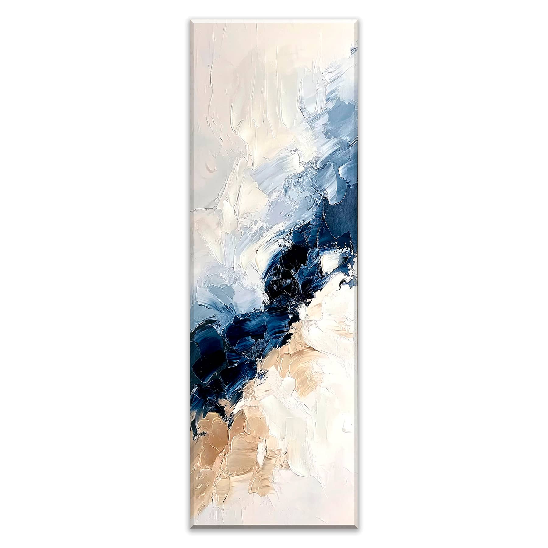 Navy Abstract Canvas Wall Art, 72x24