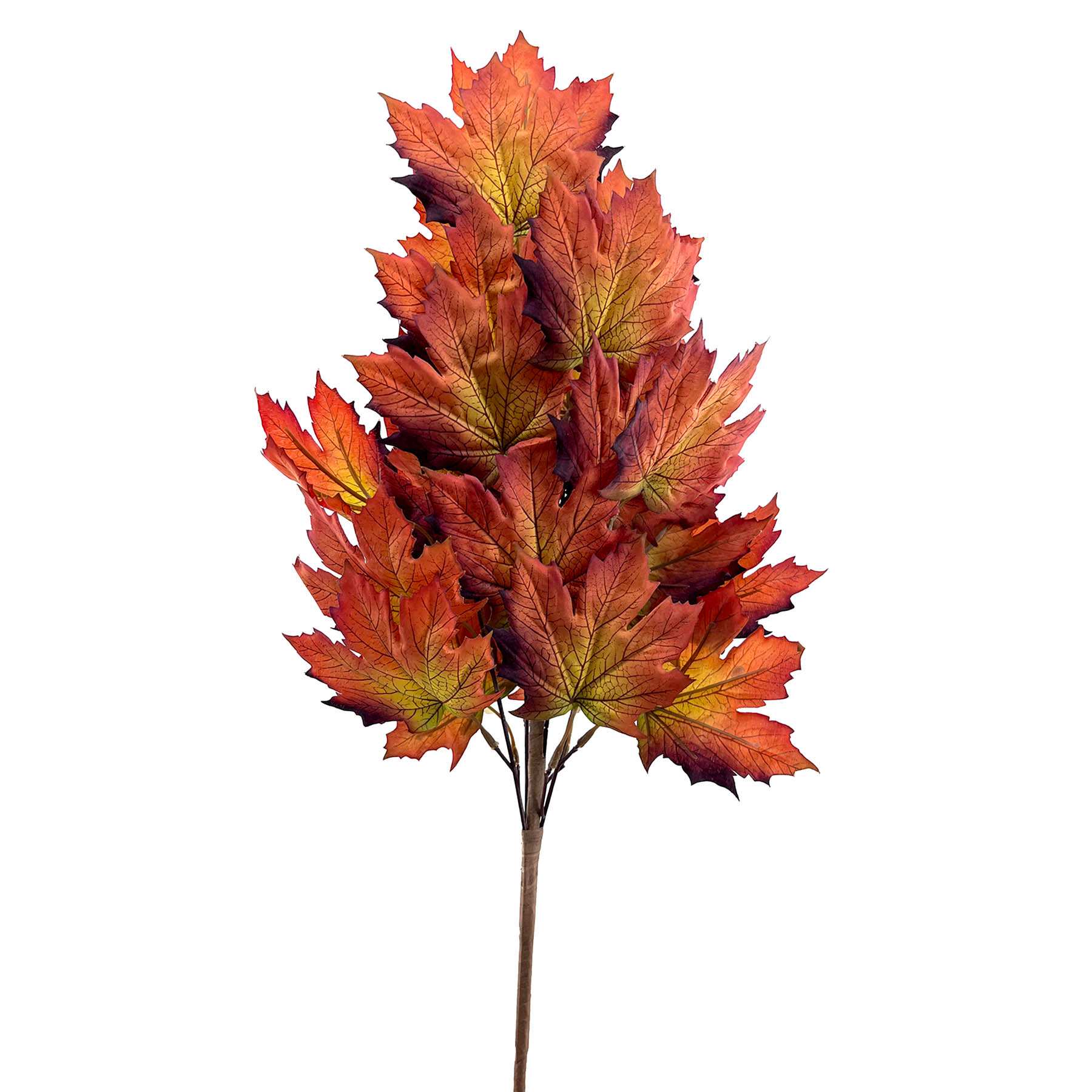 Orange Maple Leaves Bush, 23"