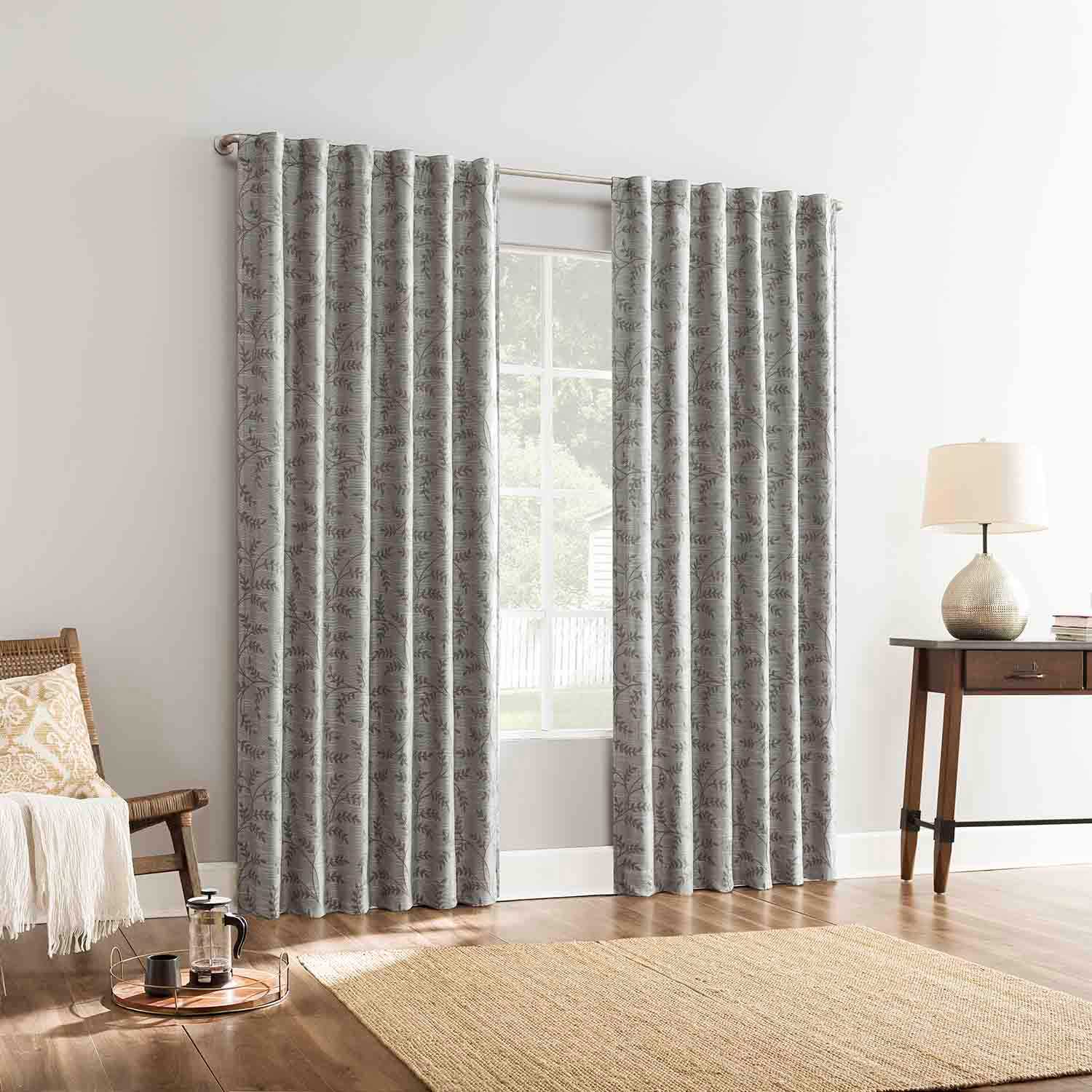 Dublin Grey Blackout Curtain Panel, 84"