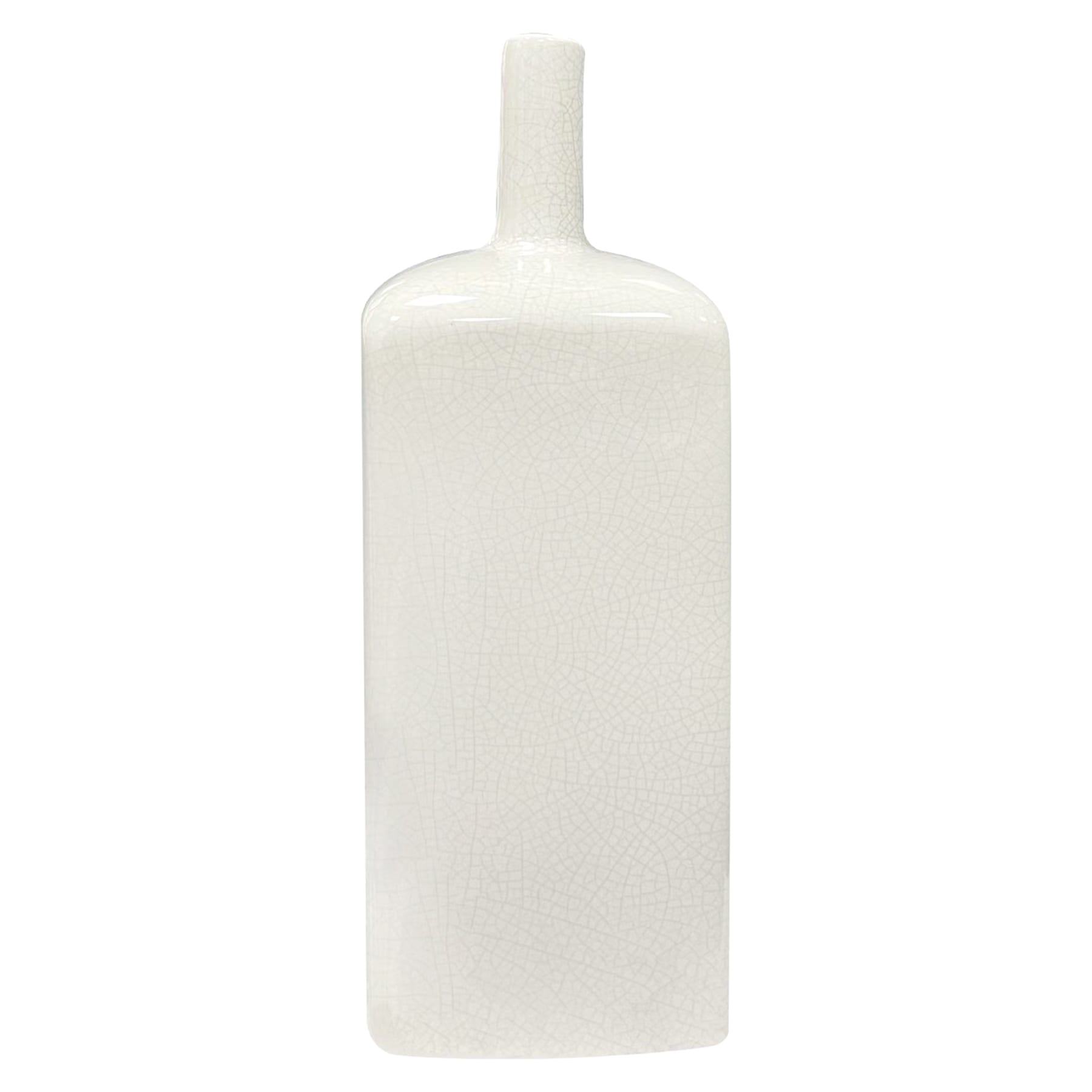 Tracey Boyd White Reactive Glaze Ceramic Vase, 12"