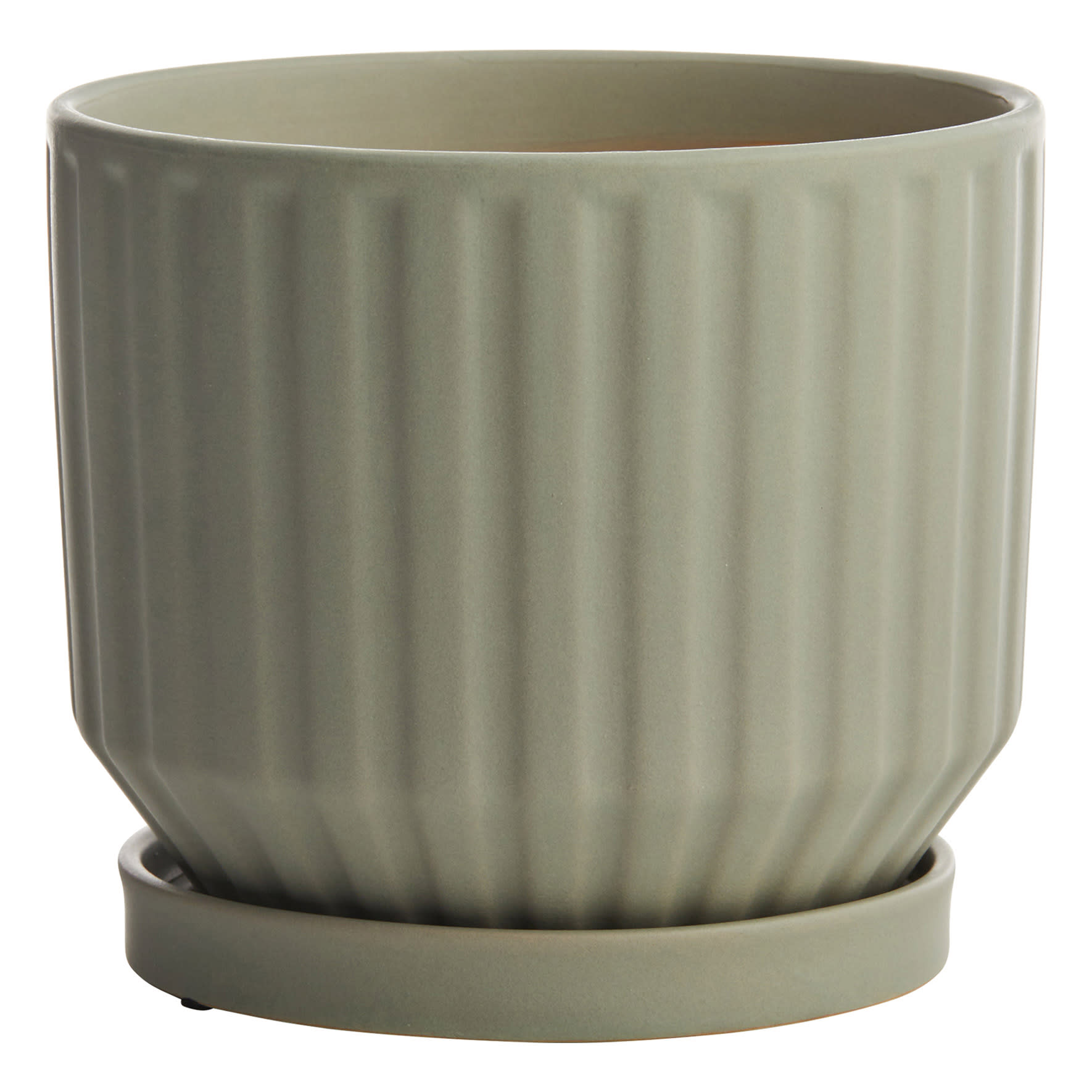 Indoor Grey Wash Ceramic Pot, Medium