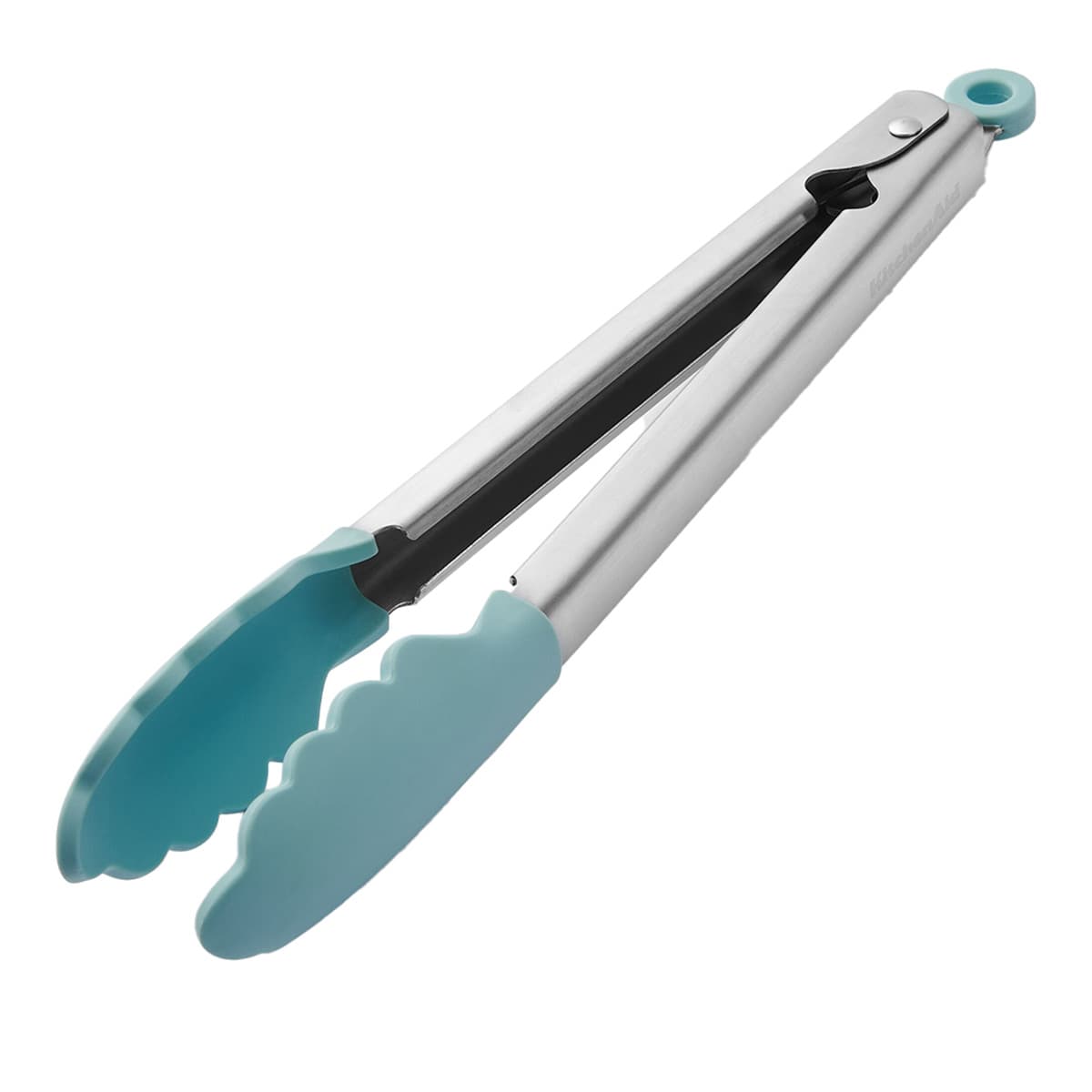 KitchenAid Mineral Water Blue Silicone Tip Stainless Steel Tongs