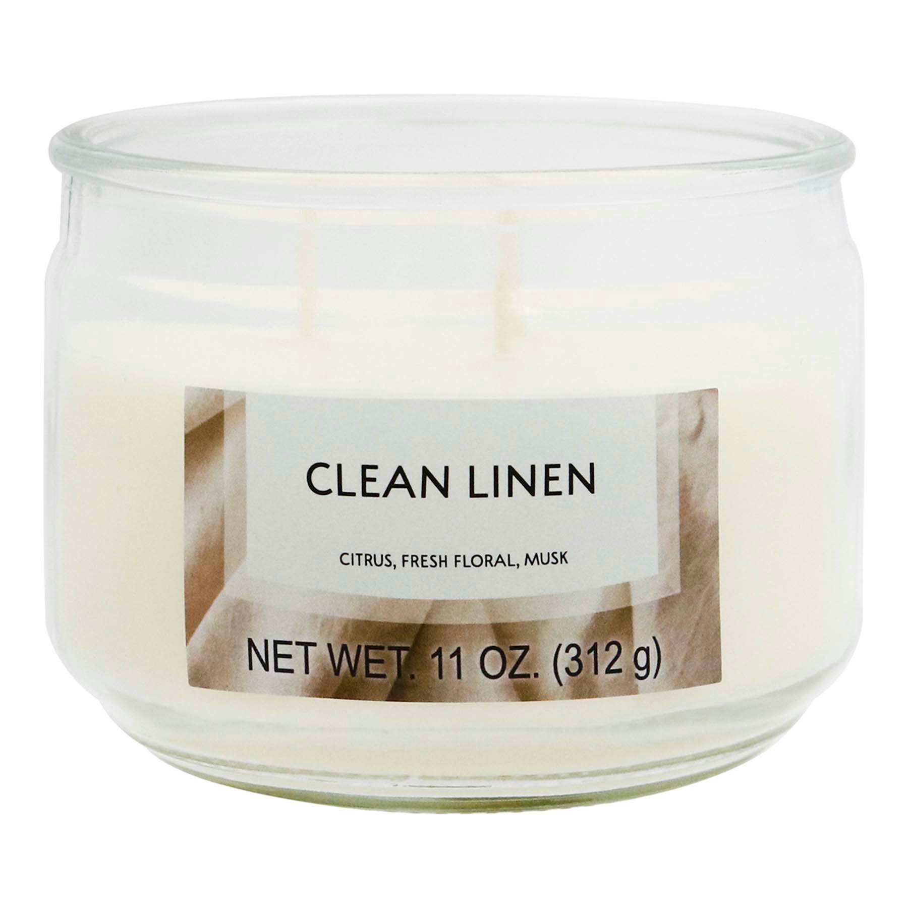 Clean Linen Scented Jar Candle, 11oz