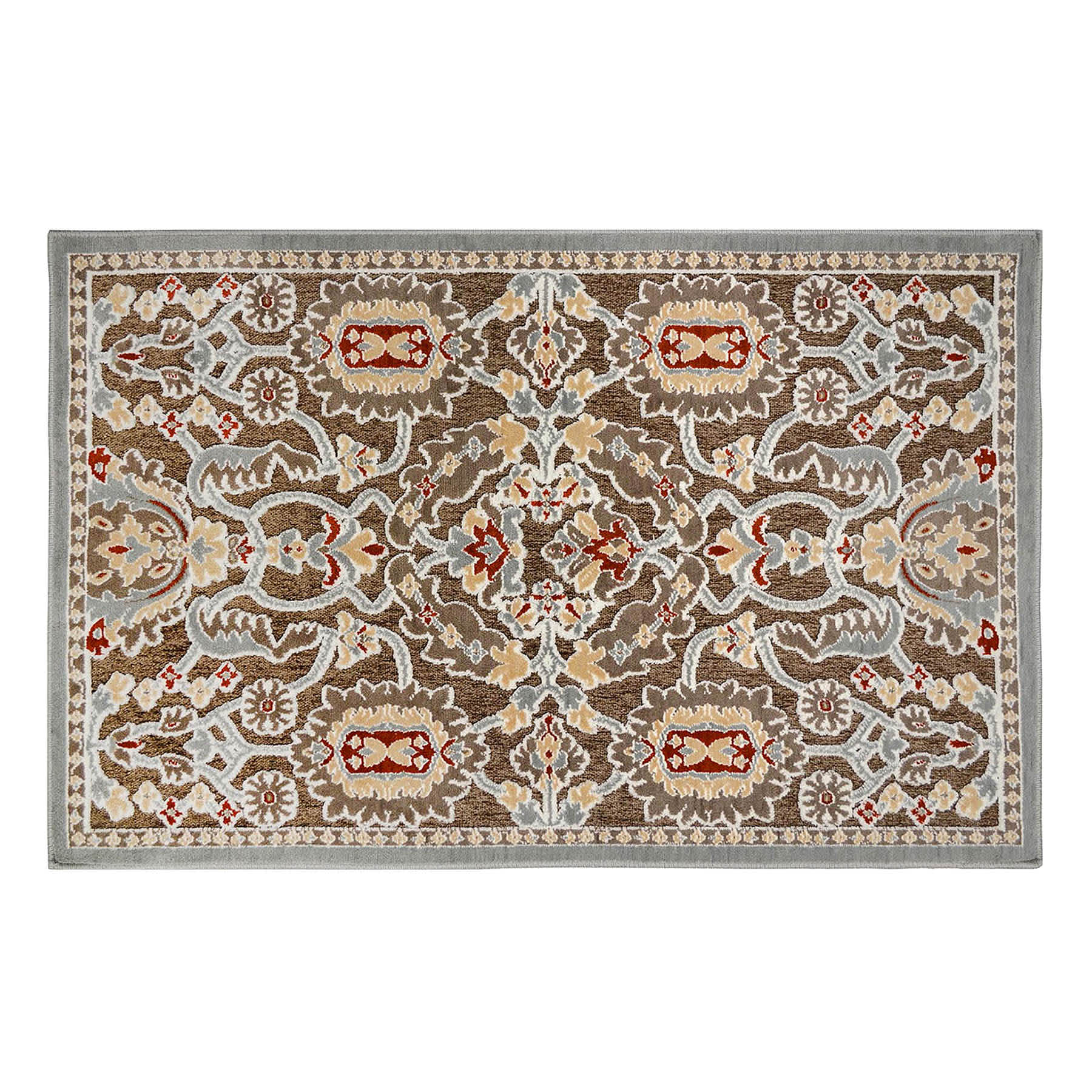 Arrington Taupe & Spice Medallion Washable Accent Rug, 20x32