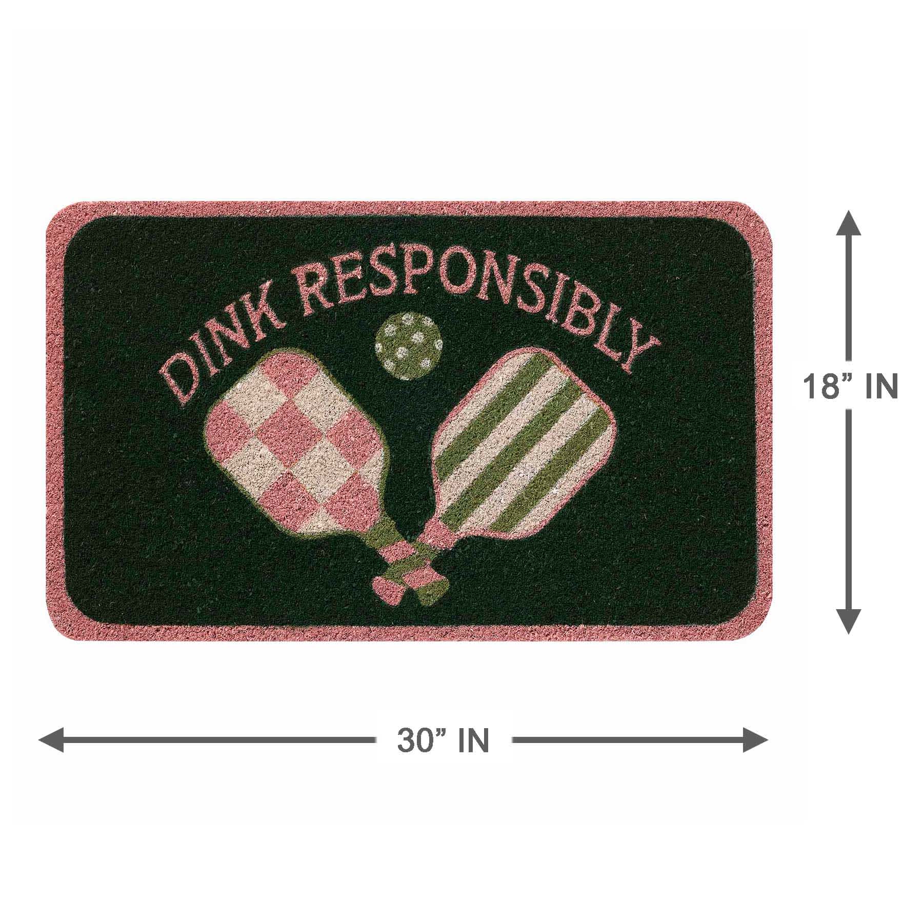 Dink Responsibly Coir Mat, 18x30