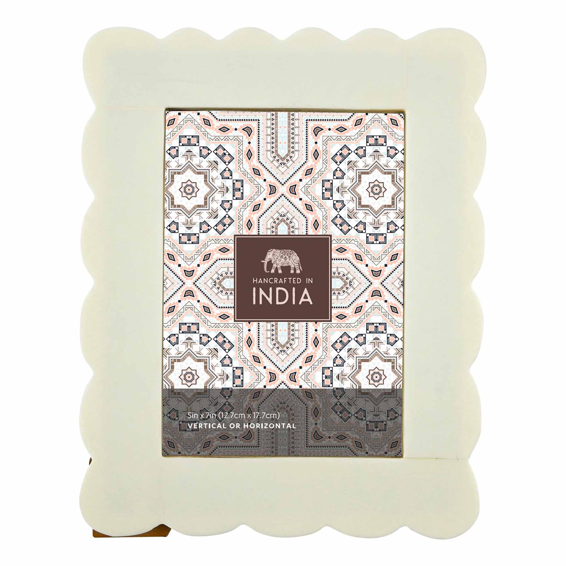 Resin Scalloped Tabletop Picture Frame, 5x7
