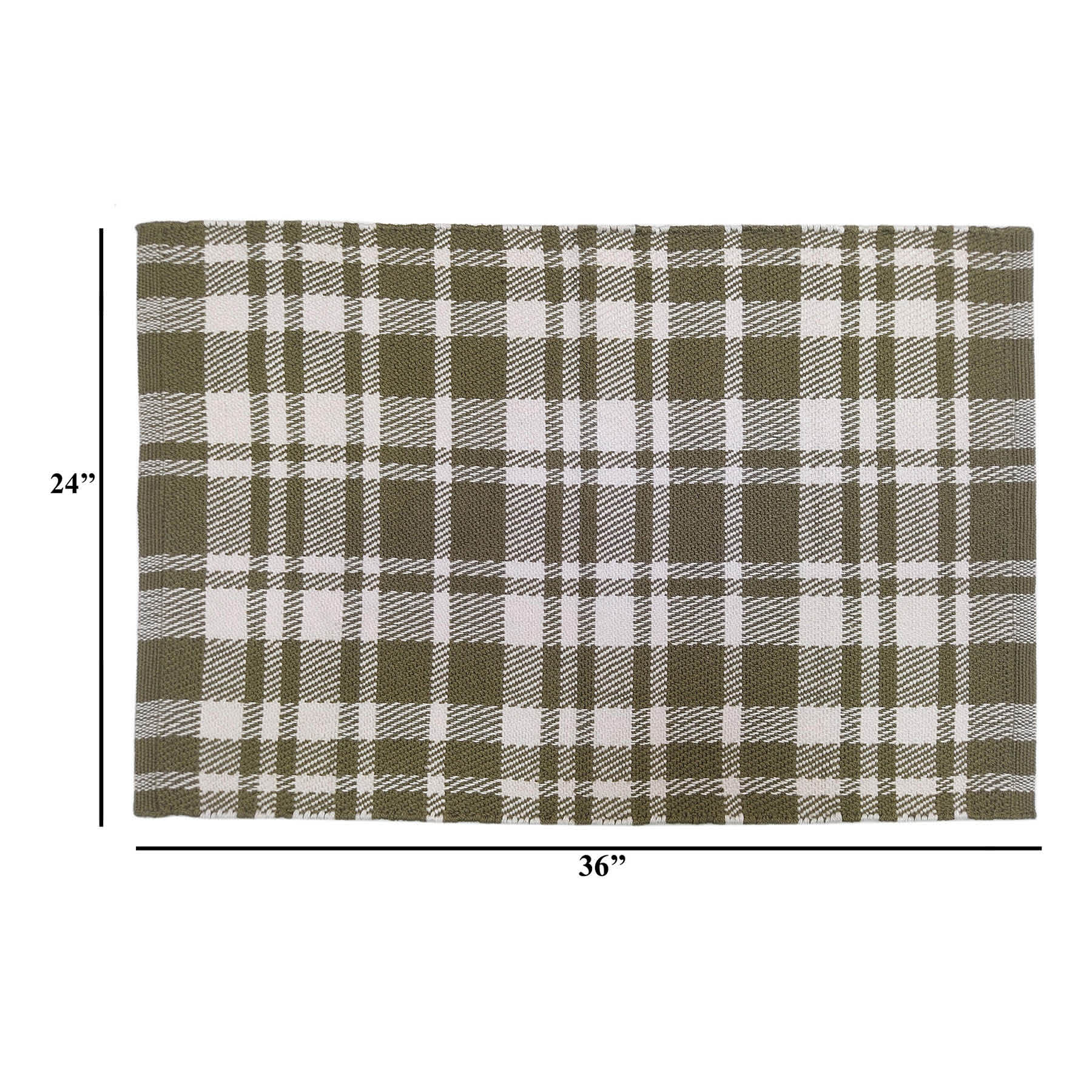 Green Plaid Layering Mat, 24x36