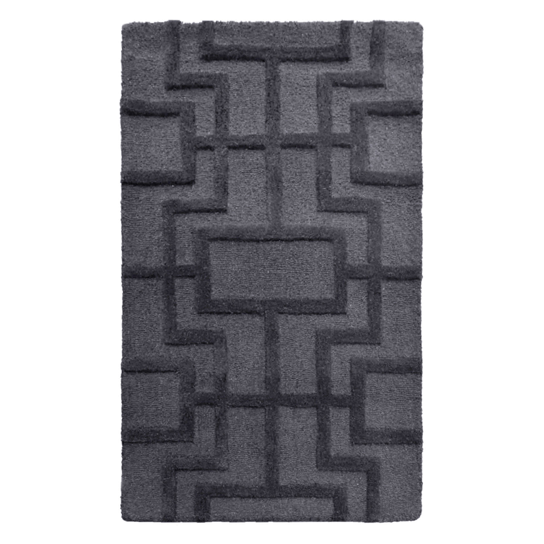 (A481) Crosby St. Black Geometric Line Accent Rug, 2x4