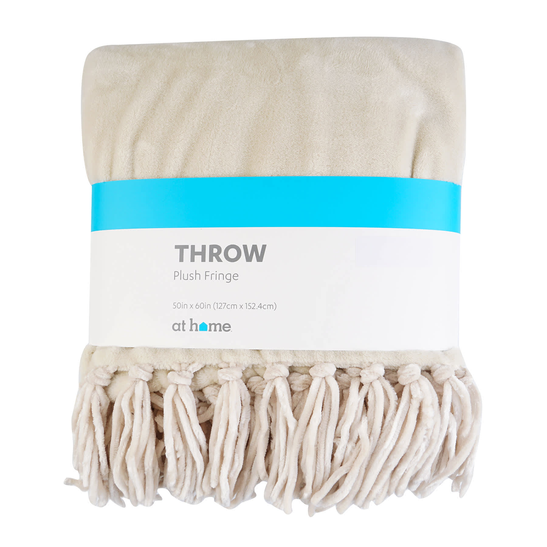 Natural Fringe Throw Blanket, 50x60