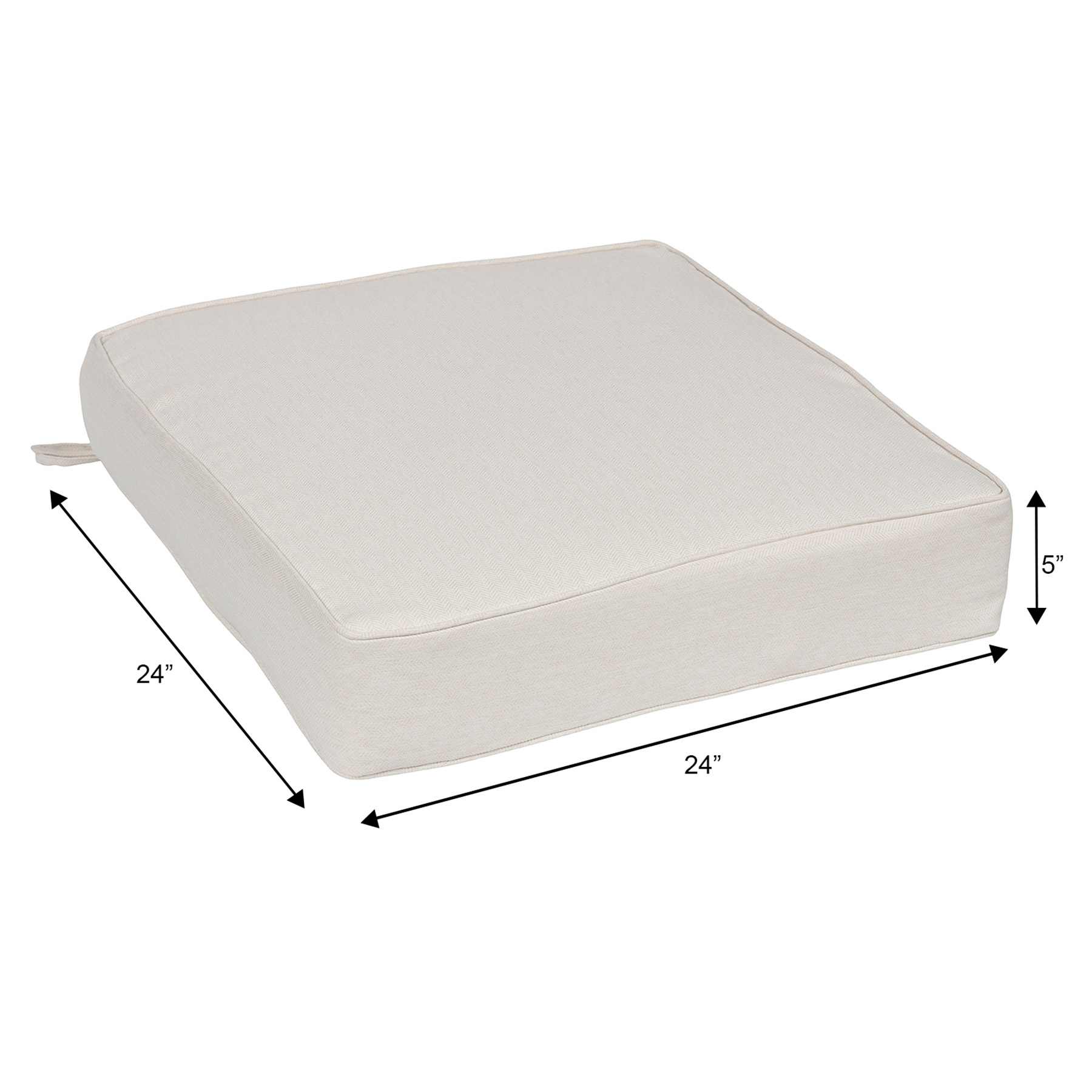 Tristan Heather White Premium Outdoor Deep Seat Cushion