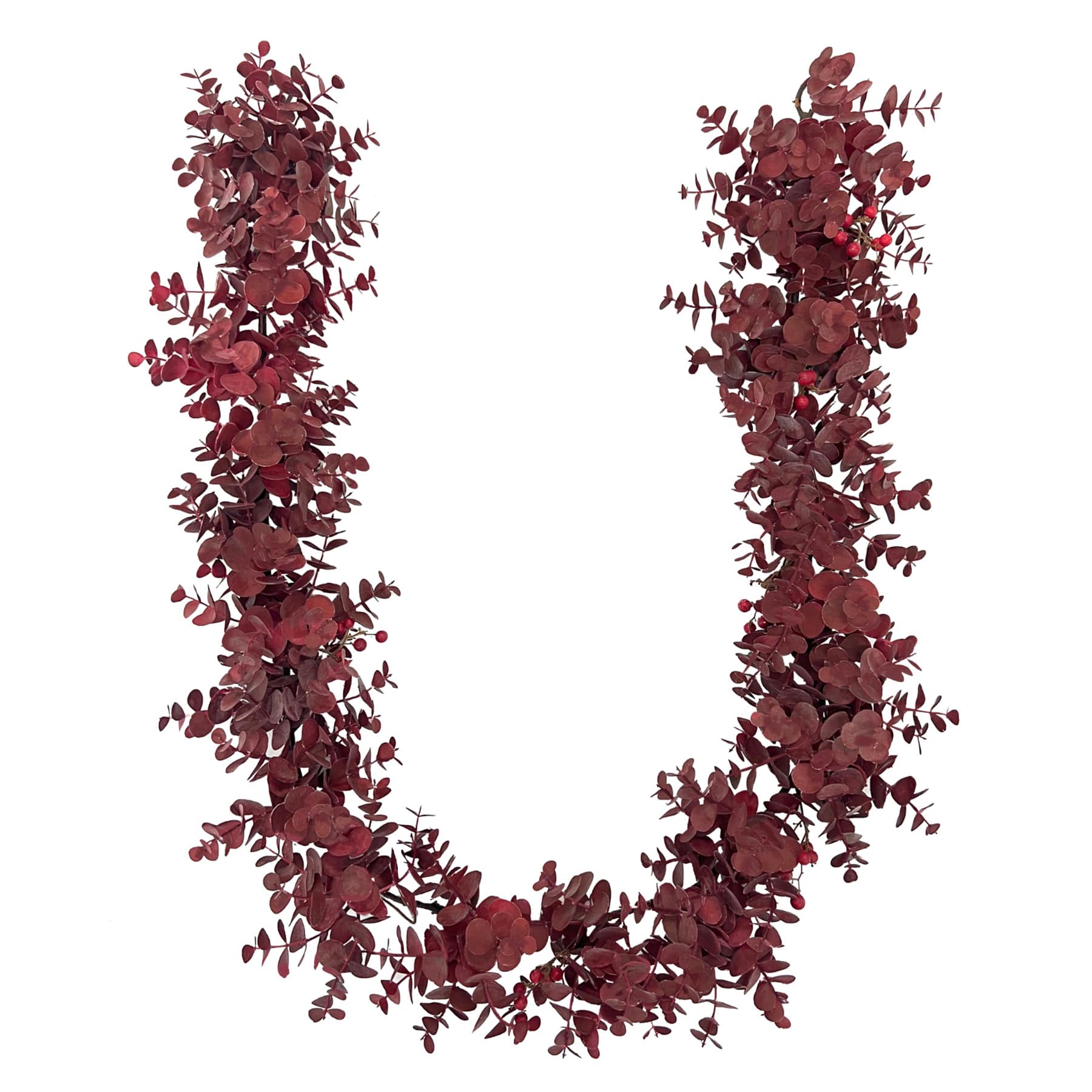 Burgundy Eucalyptus Garland, 70.5"