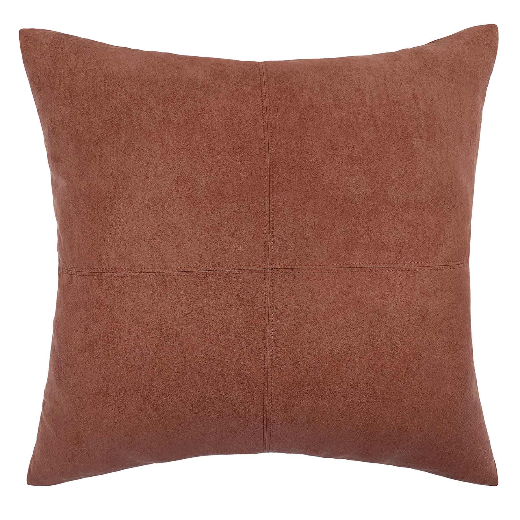 Baked Clay Torrey Faux Suede Throw Pillow, 24"