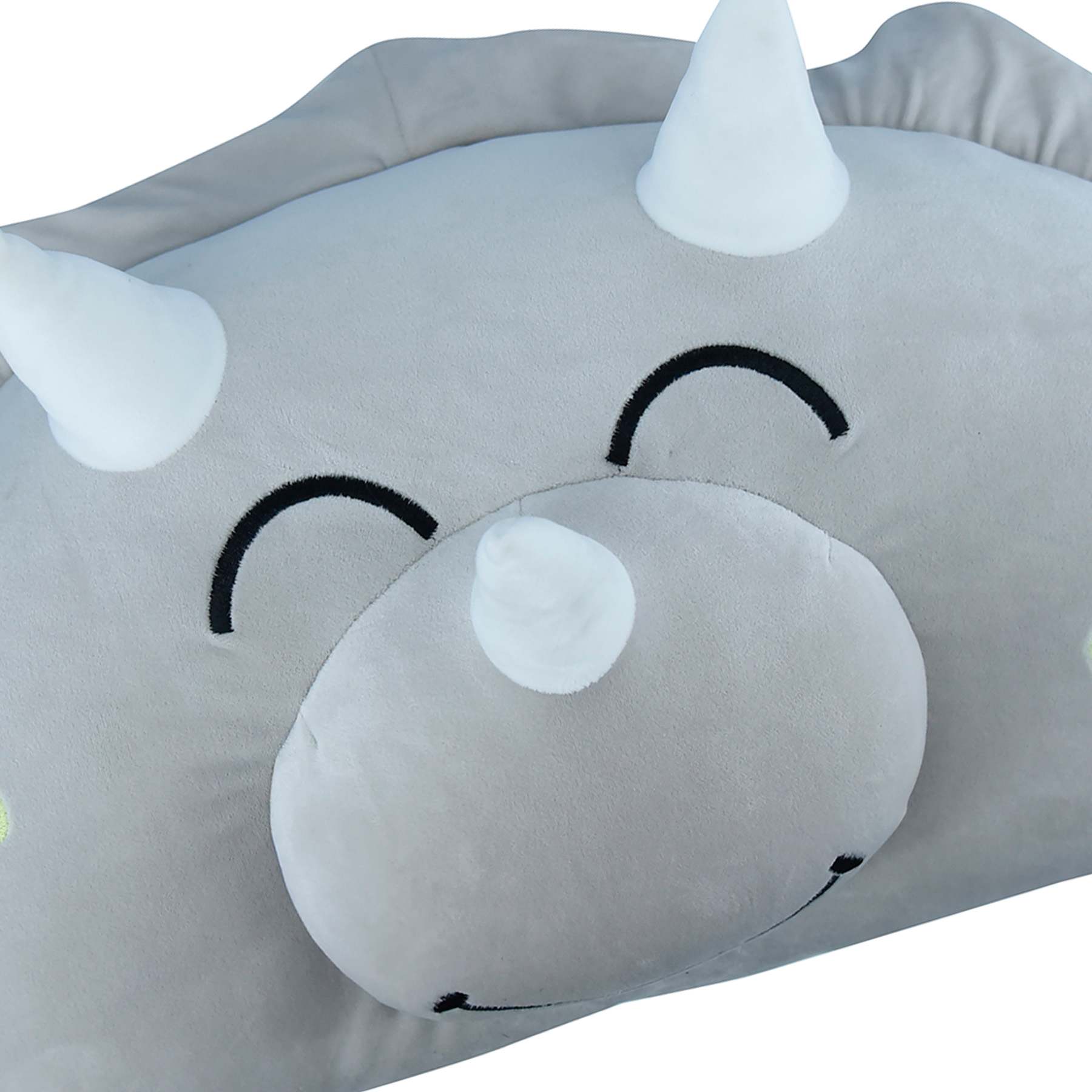 Tiny Dreamers Triceratops Headboard Pillow, 15x23.5