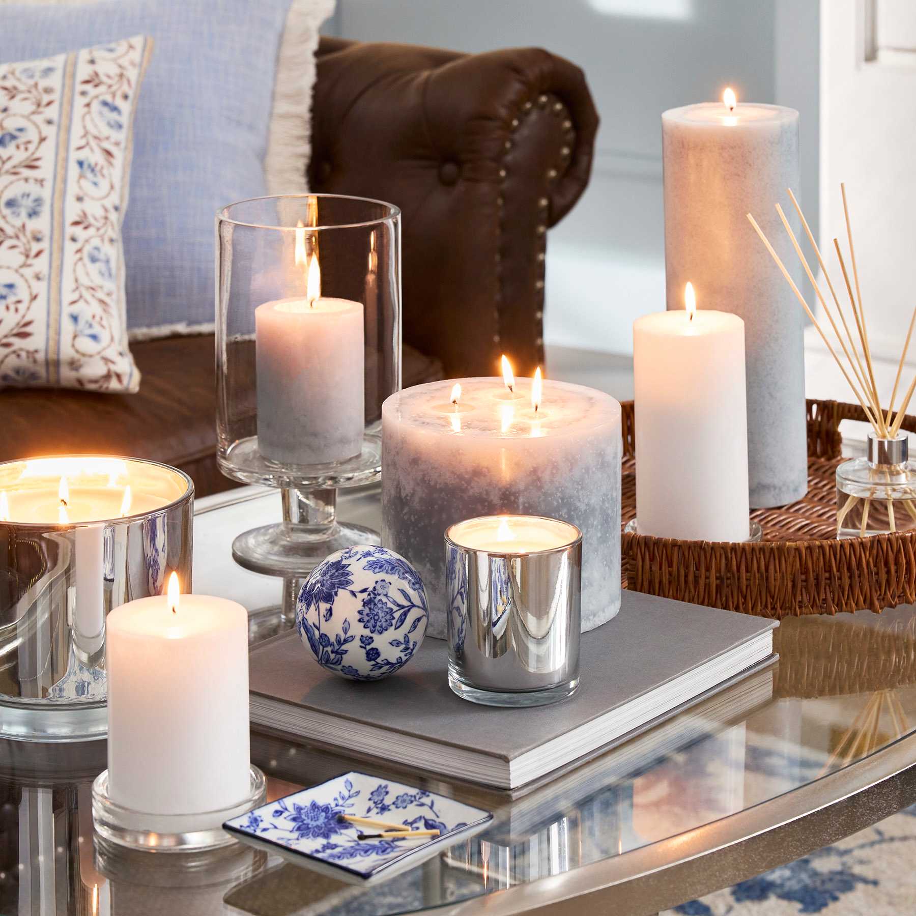 Providence Coastal Jasmine Scented Pillar Candle, 3x4