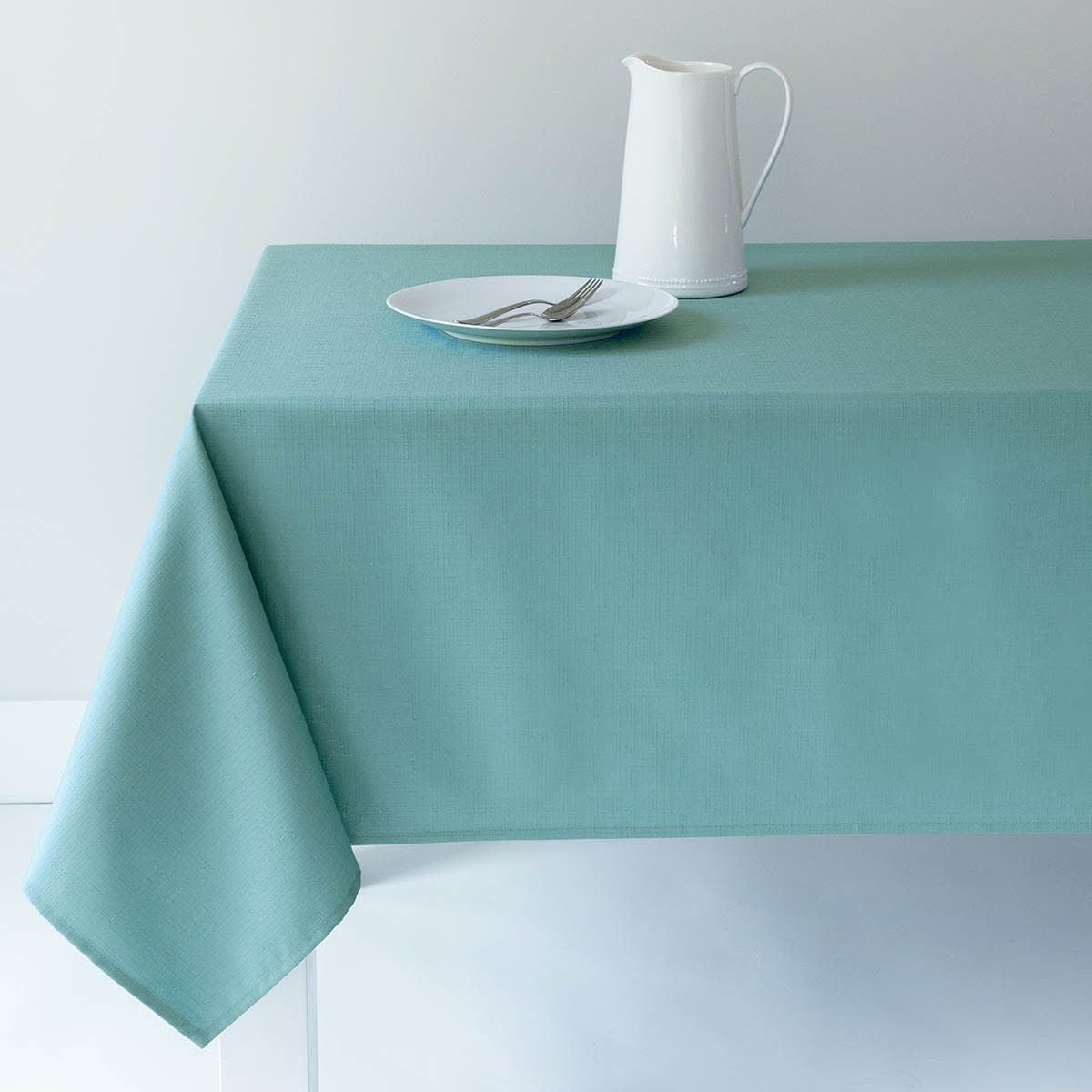 Basics Solid Cameo Blue Tablecloth, 60x104