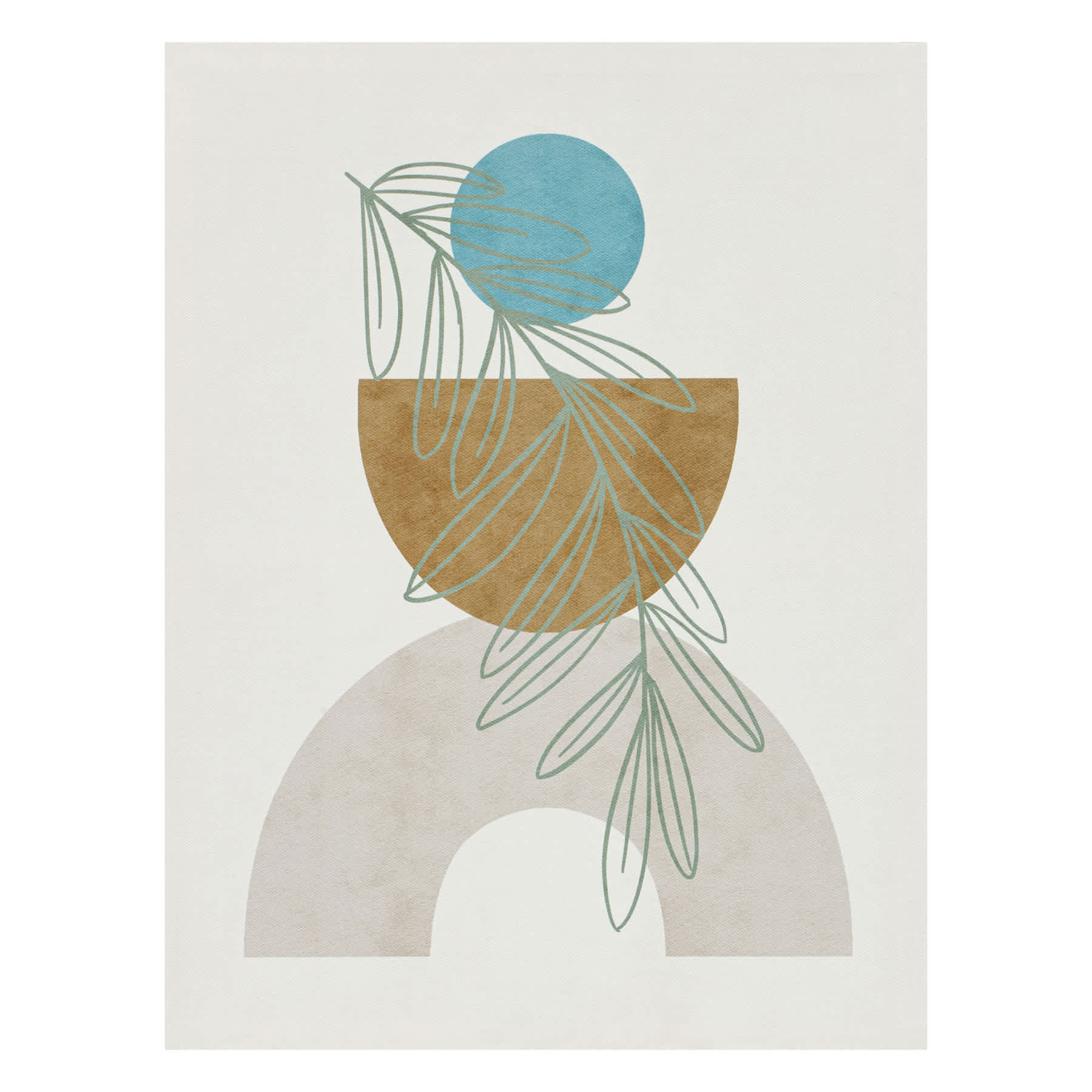 Boho Abstract Canvas Wall Art, 12x16
