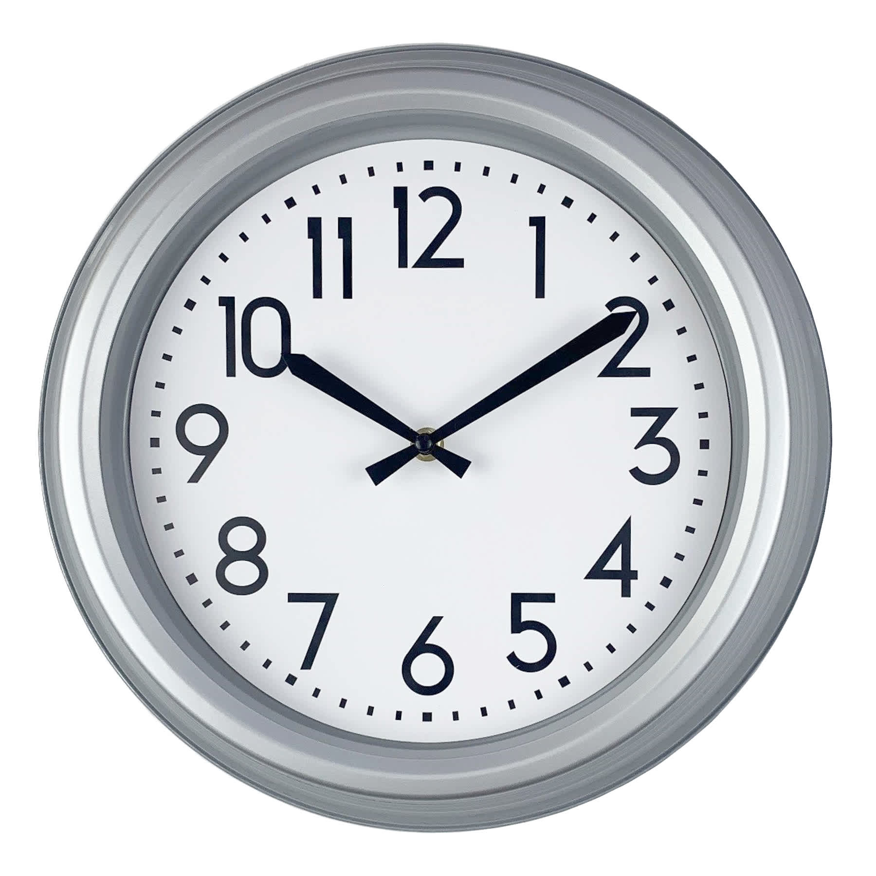 Ty Pennington Grey Modern Wall Clock, 14"