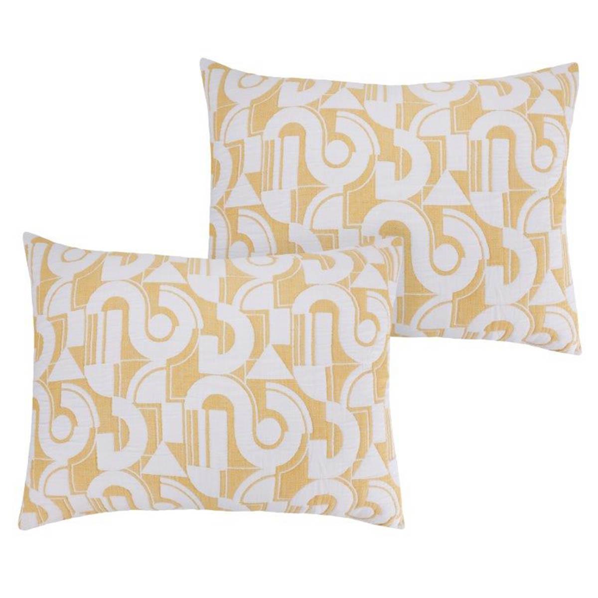 Crosby St. 3-Piece Yellow Geo Matelasse Comforter Set, Full/Queen
