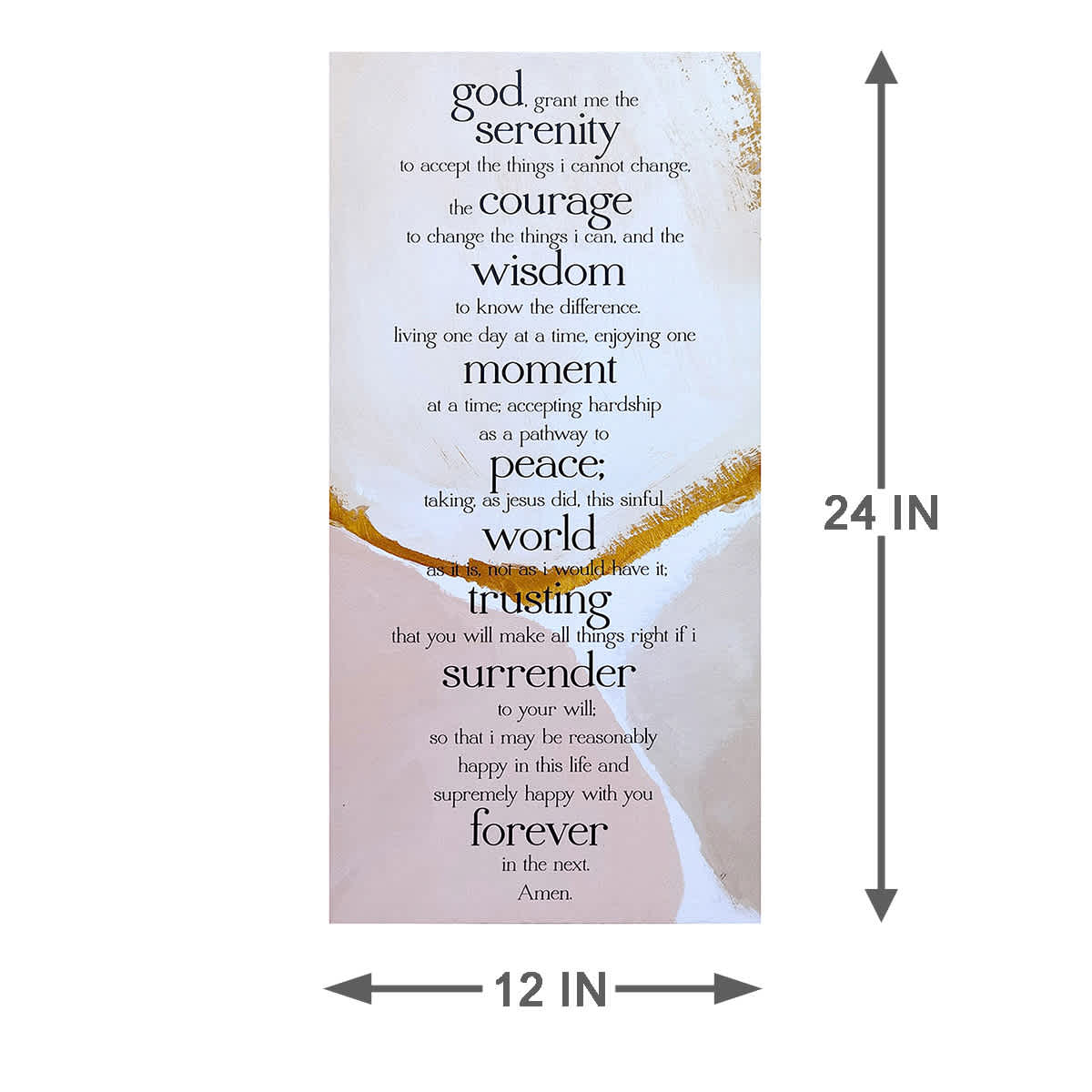 Prayer Canvas Wall Sign, 12x24