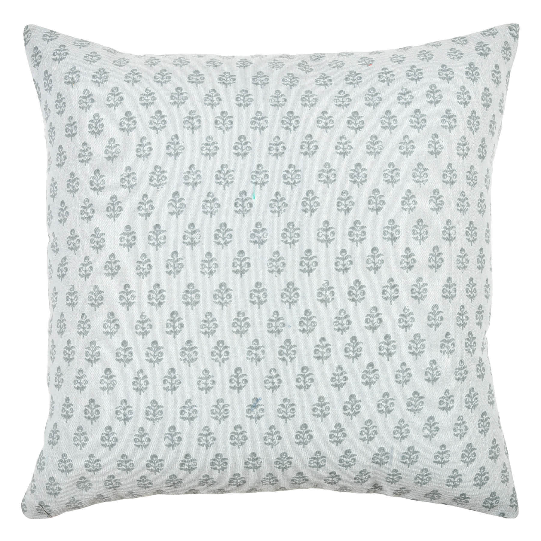 Honeybloom Blue Floral Print Throw Pillow, 18"