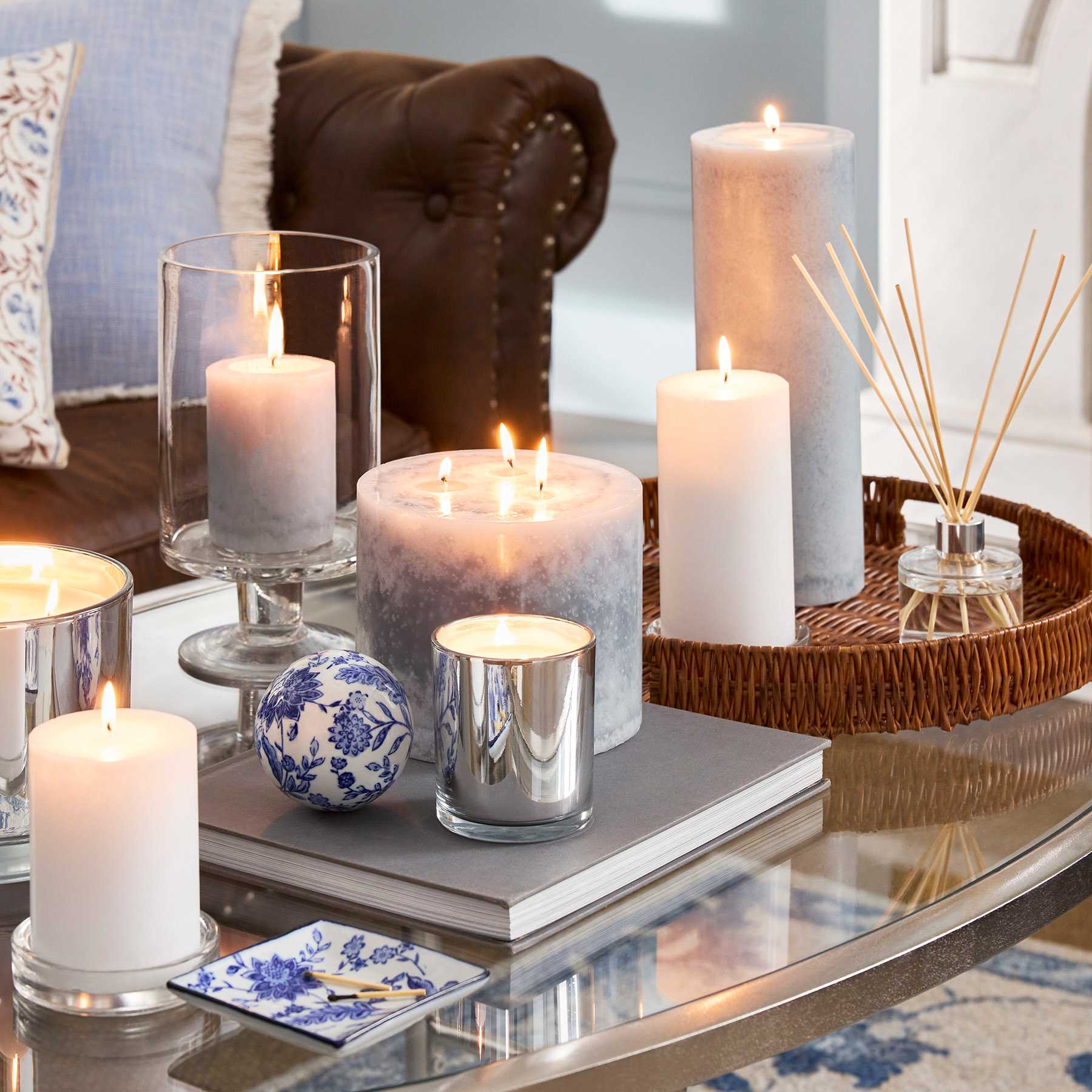 Providence Coastal Jasmine Scented Pillar Candle, 6x5