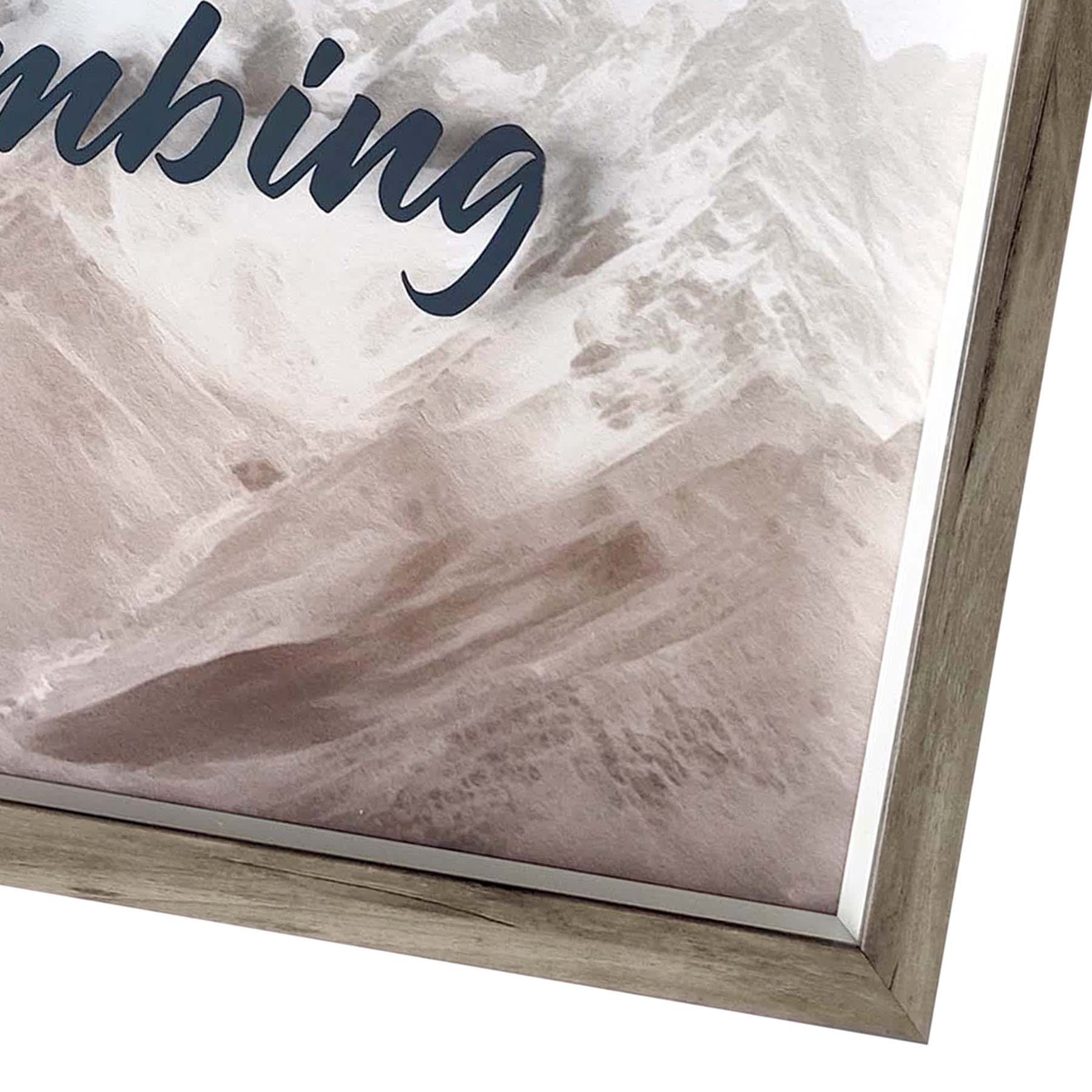 Ty Pennington Glass Framed Keep Climbing Print Wall Sign, 17"