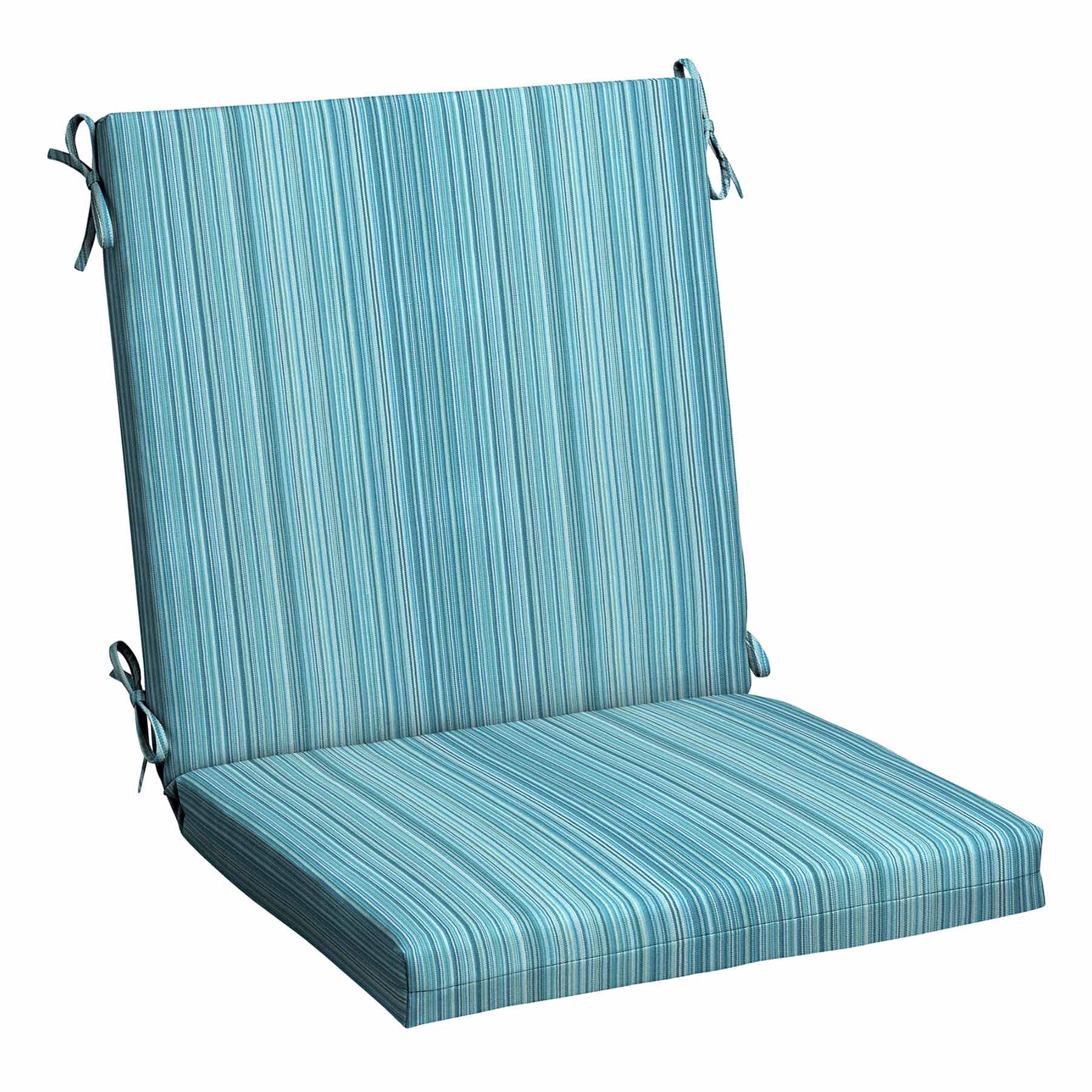 Sea Breeze Blue Premium Woven Outdoor Hinged Cushion