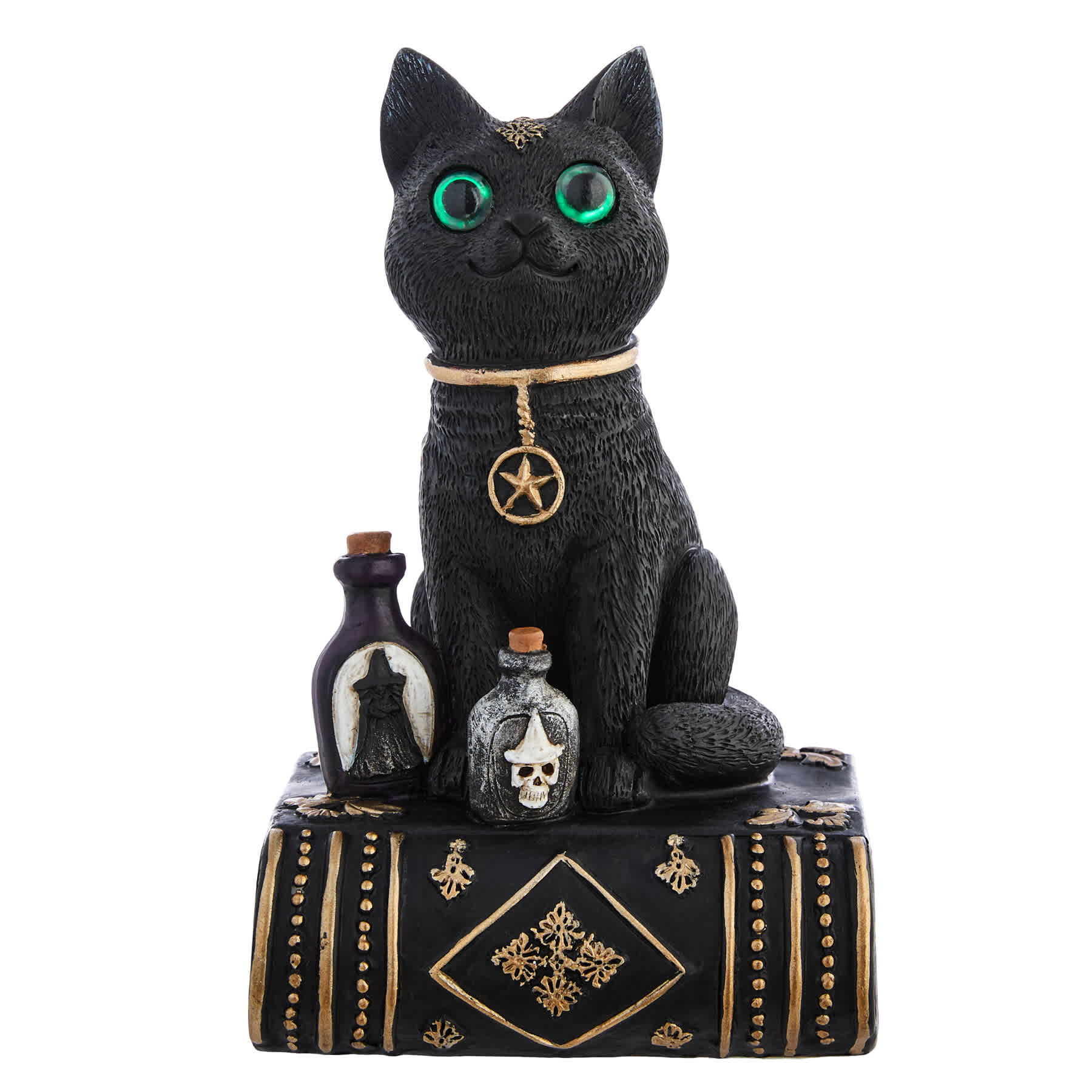 Spellbound LED Halloween Cat Decor, 8"