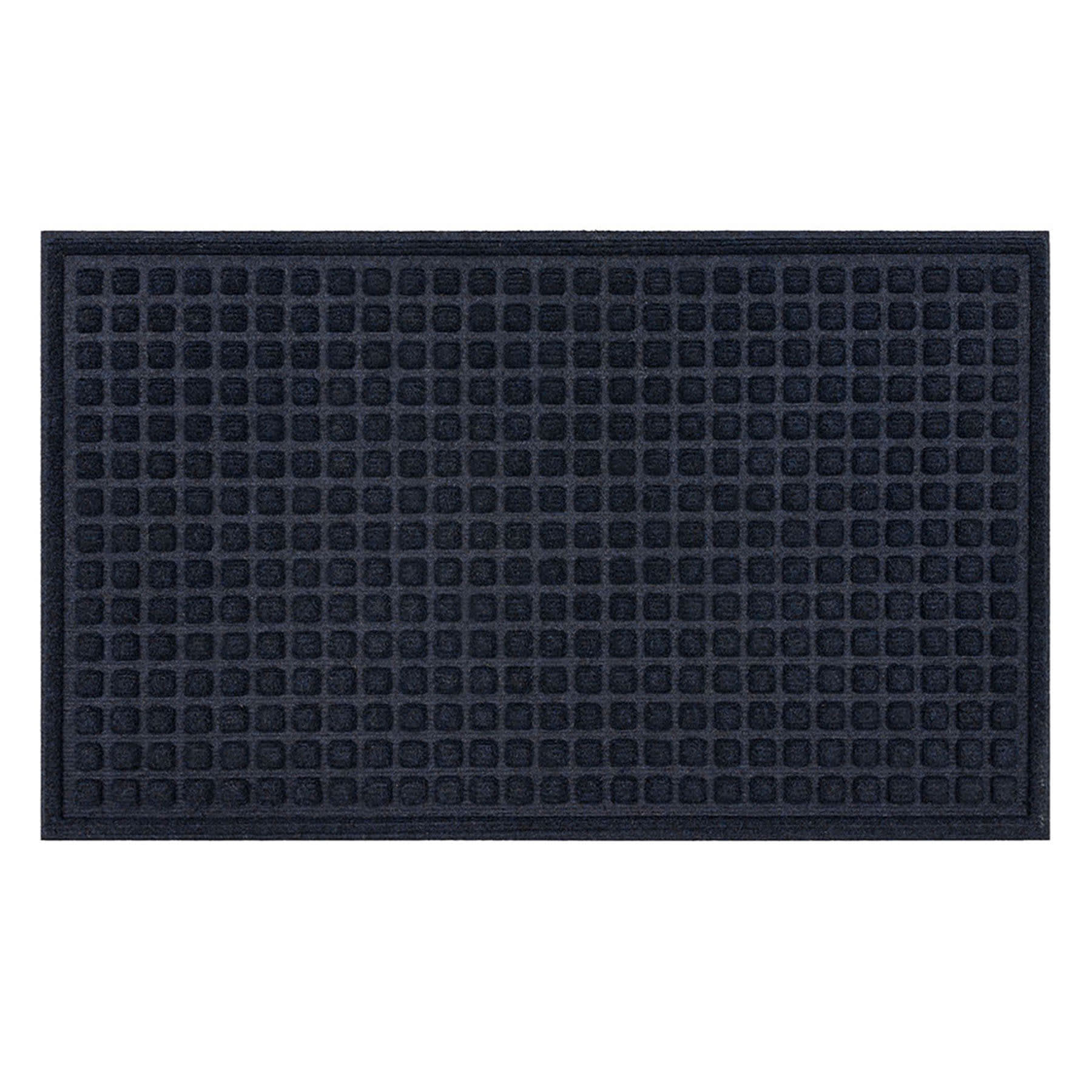 Waffle Impressions Blue Doormat, 18x30