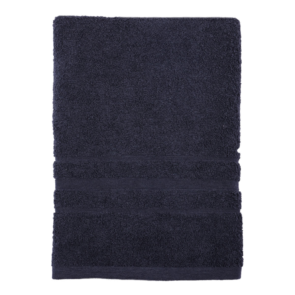 Essential Solid Black Bath Towel, 30x54