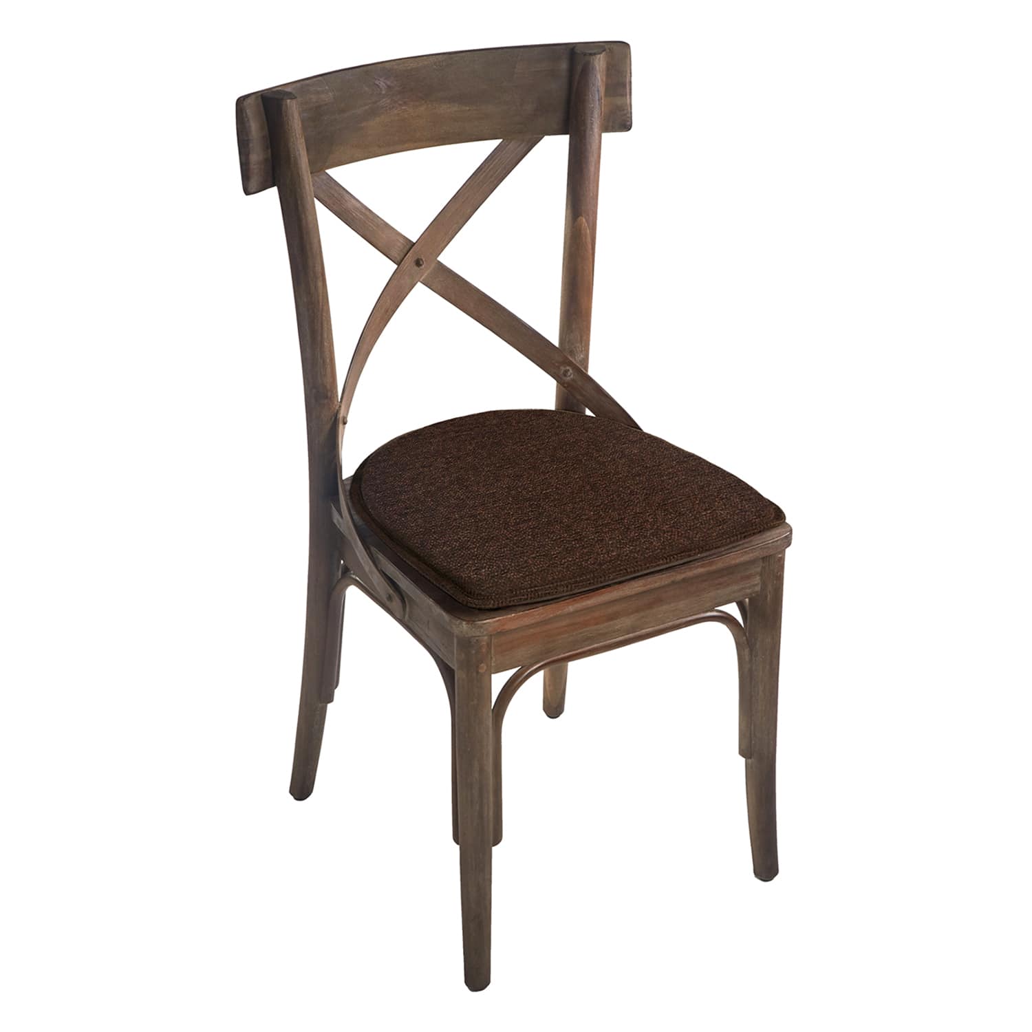 2-Pack Gripper Carnival Chocolate Chair Cushions