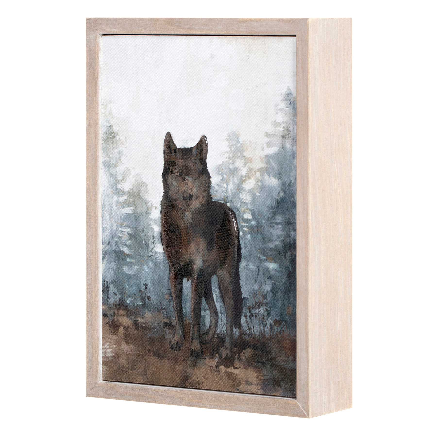 Ty Pennington Wolf Wood Framed Canvas, 6x8