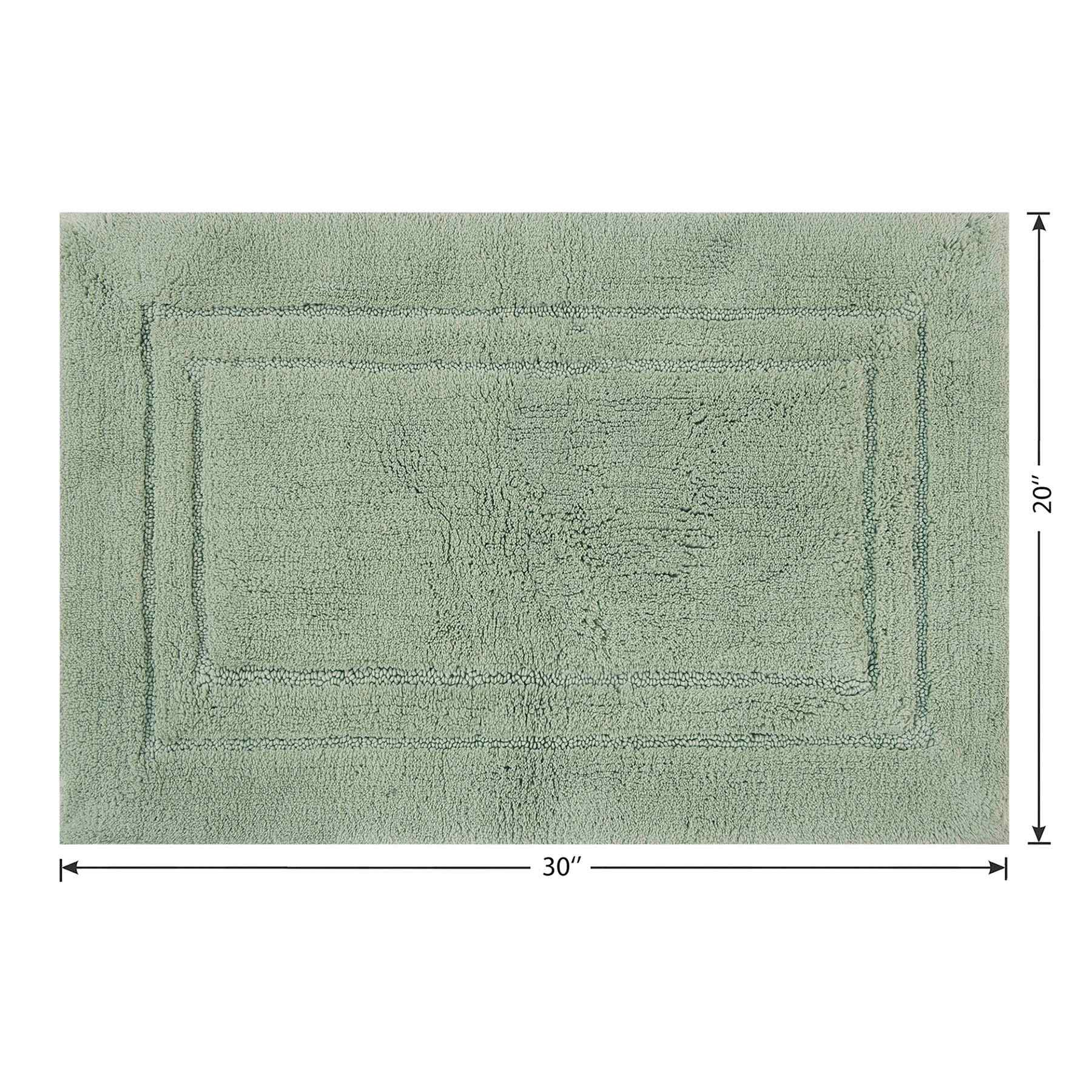 Honeybloom Racetrack Desert Sage Bath Rug, 20x30