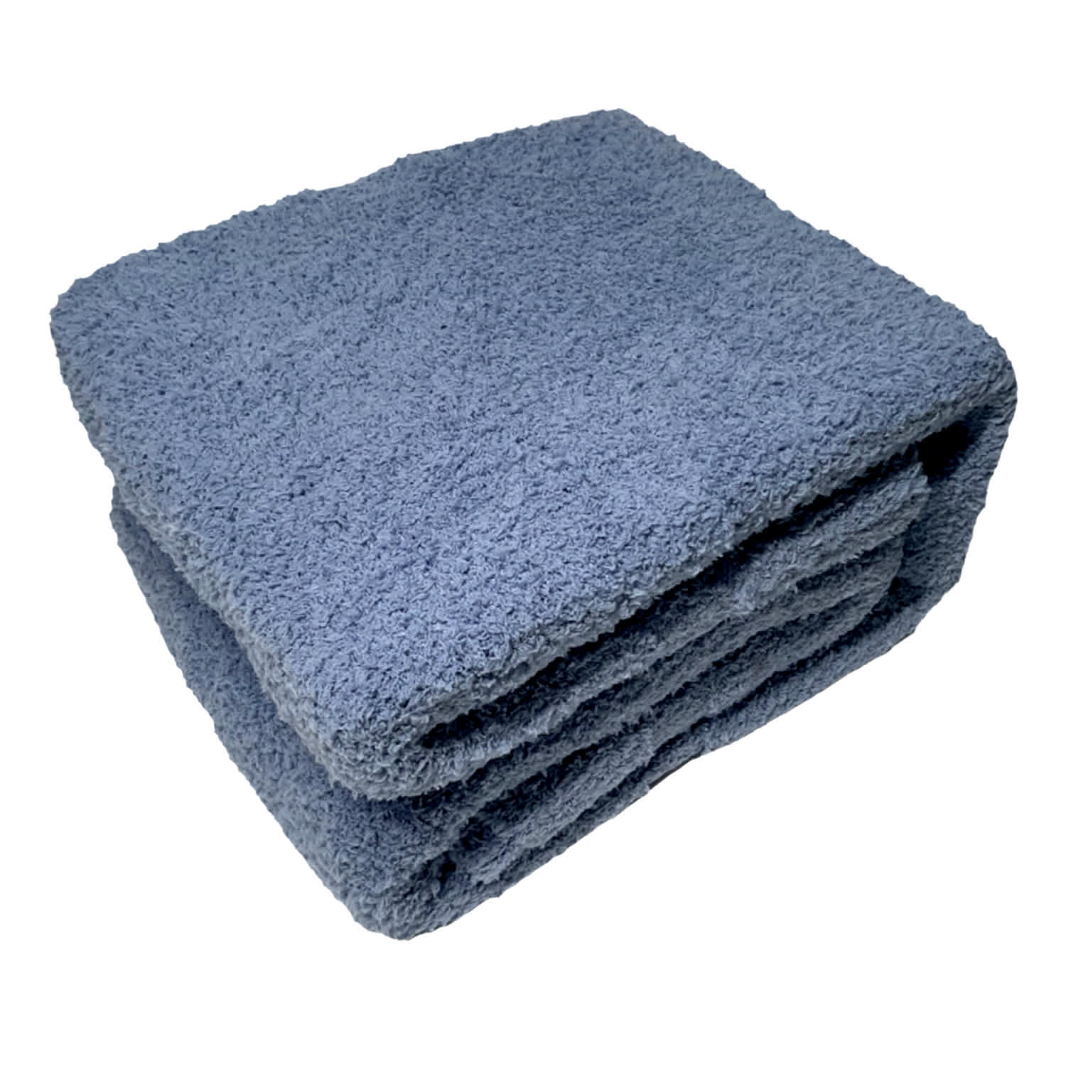 Honeybloom Blue Cozy Knit Bed Blanket, King