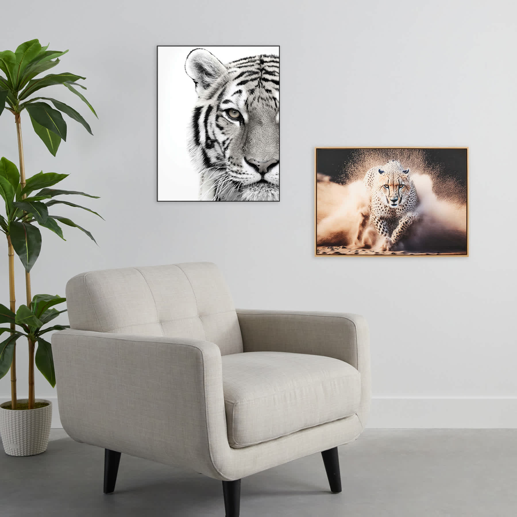 Leopard Canvas Wall Art, 27.5x19.7