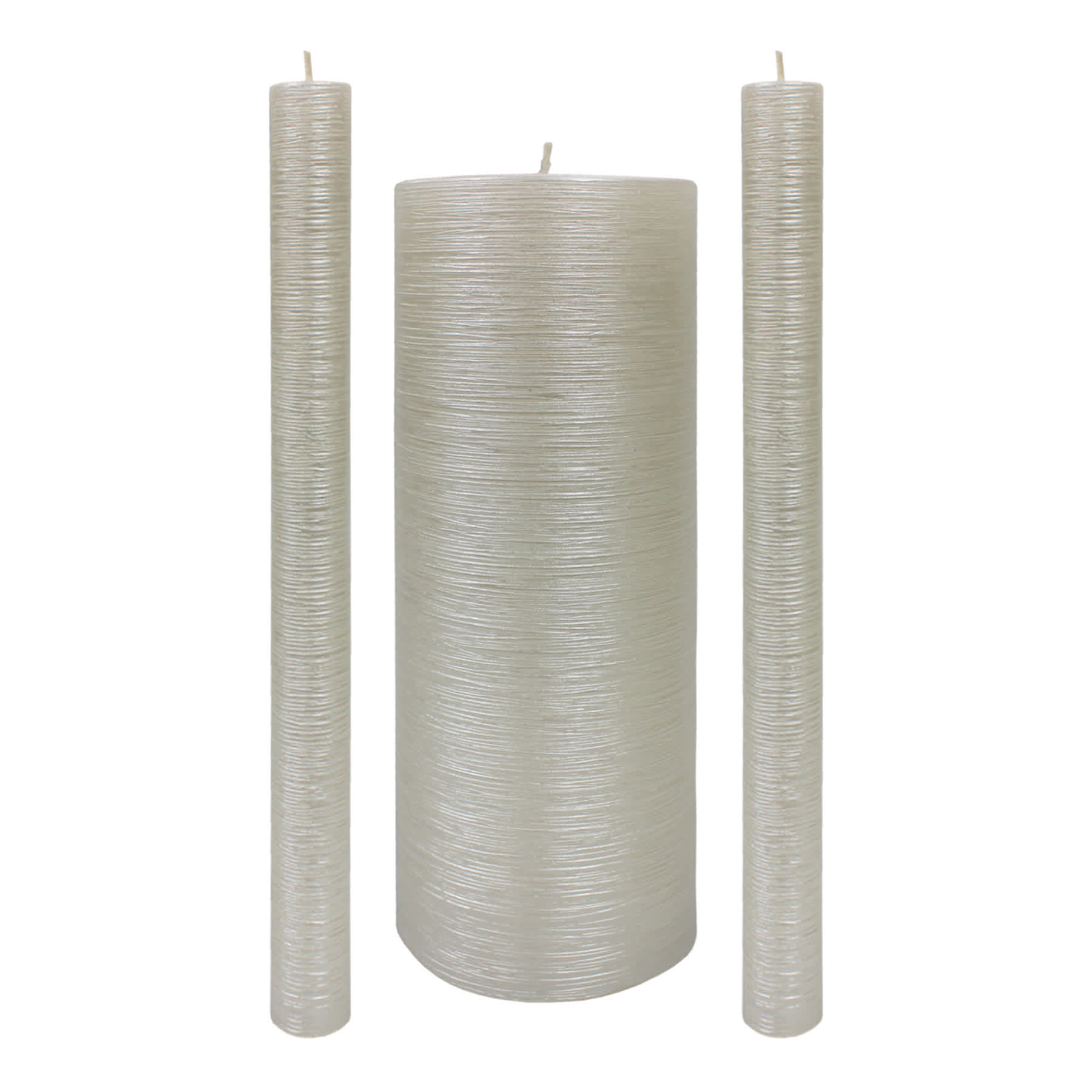 Ivory Spun Unscented Unity Candle Set
