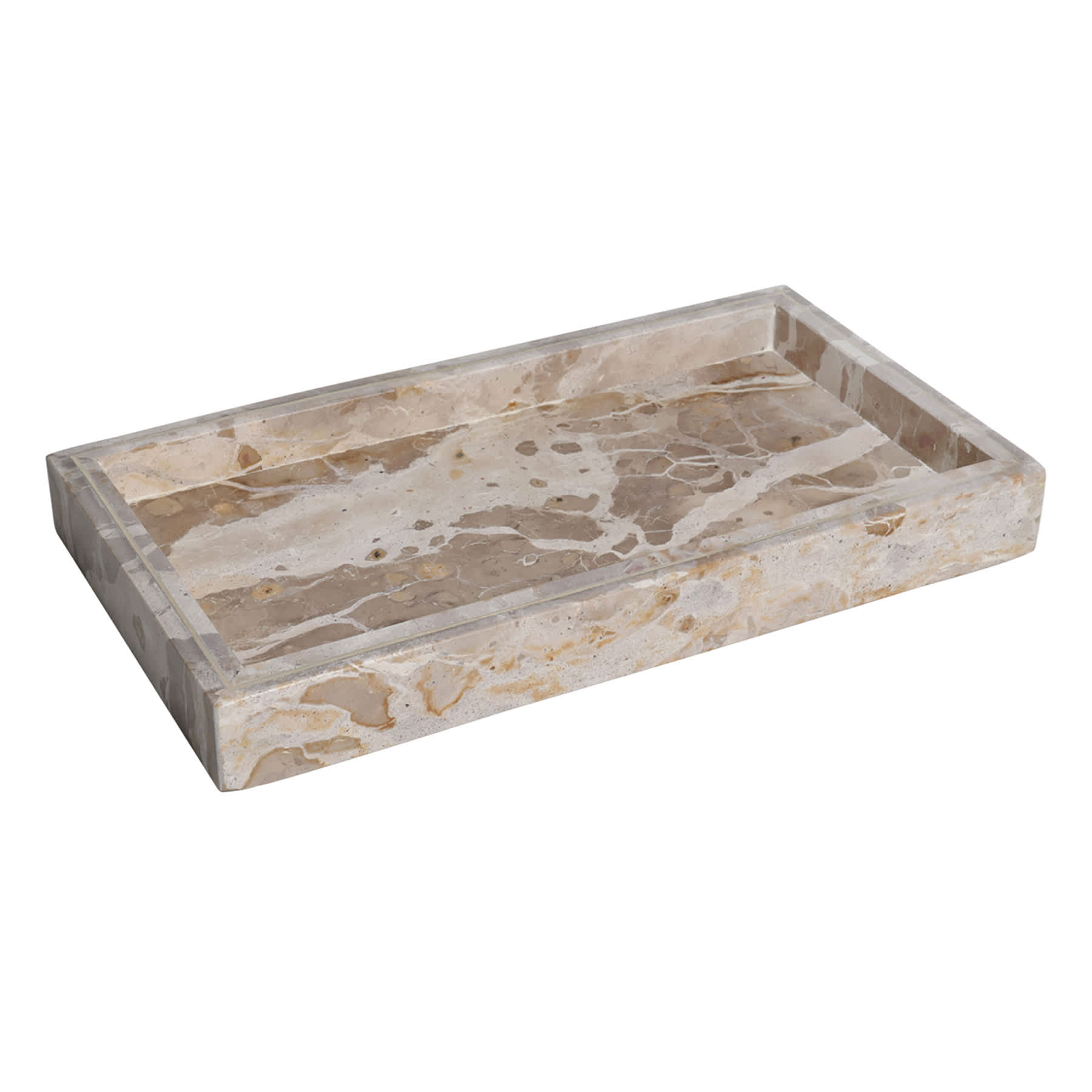 Beige Marble Rectangular Tray, 13x7