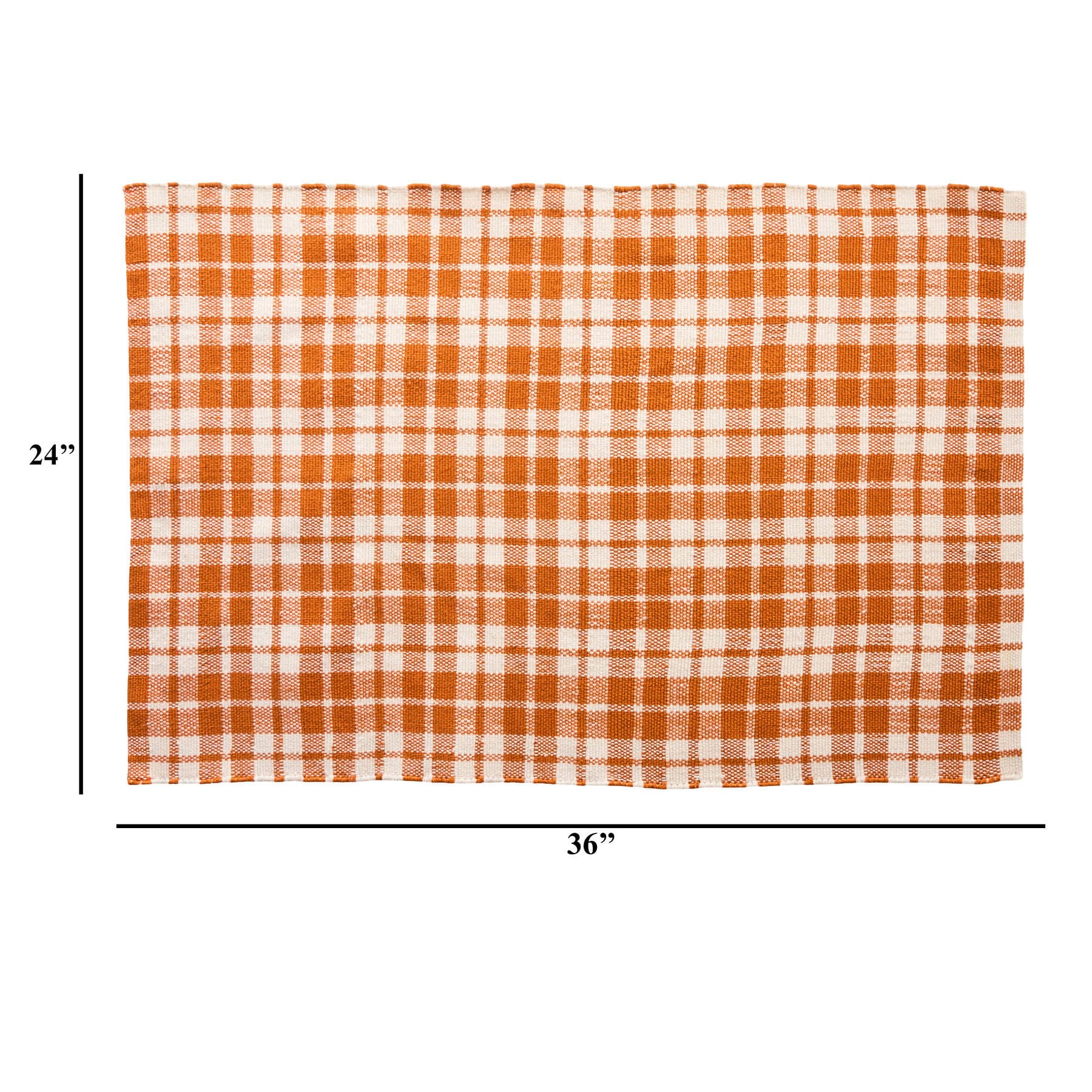 Orange Plaid Layering Mat, 24x36